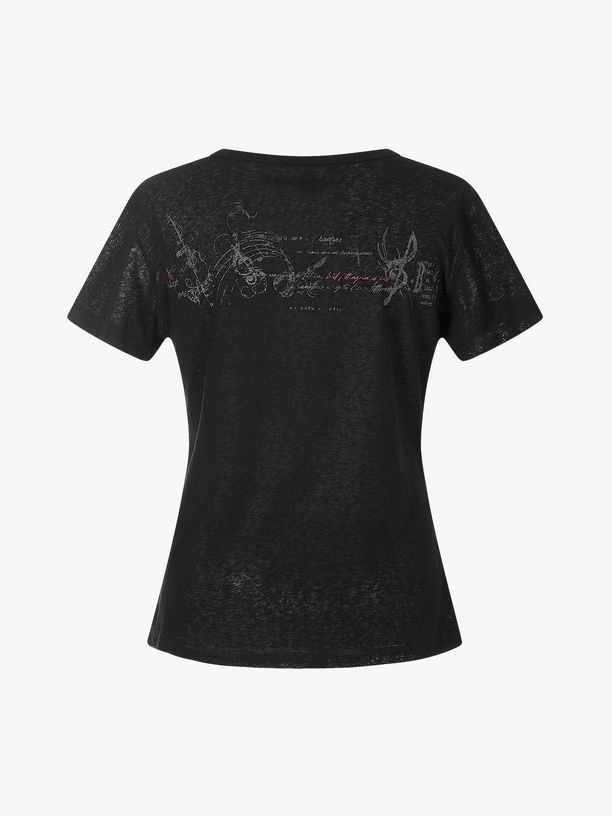 Music Note Graphic Slim Fit Short Sleeve T-Shirt - Image 4