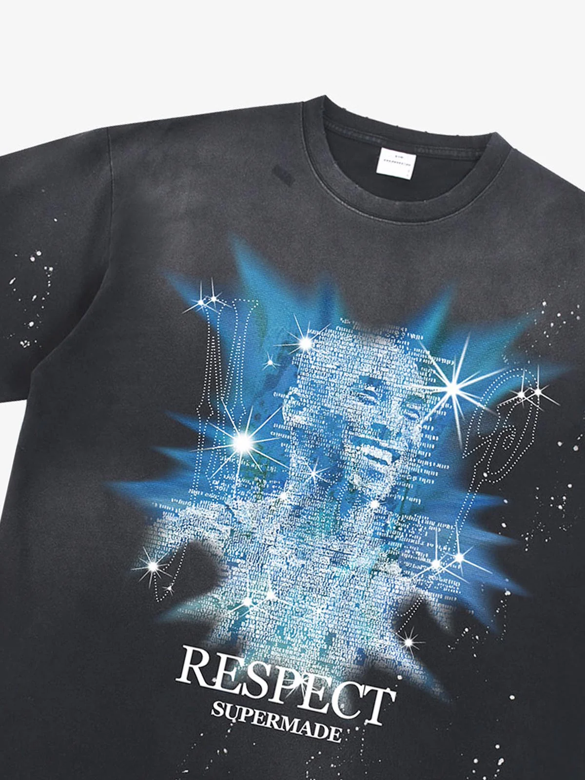 Nostalgic Starlight Basketball Legend Graphic Ink Splatter T-Shirt - Image 6