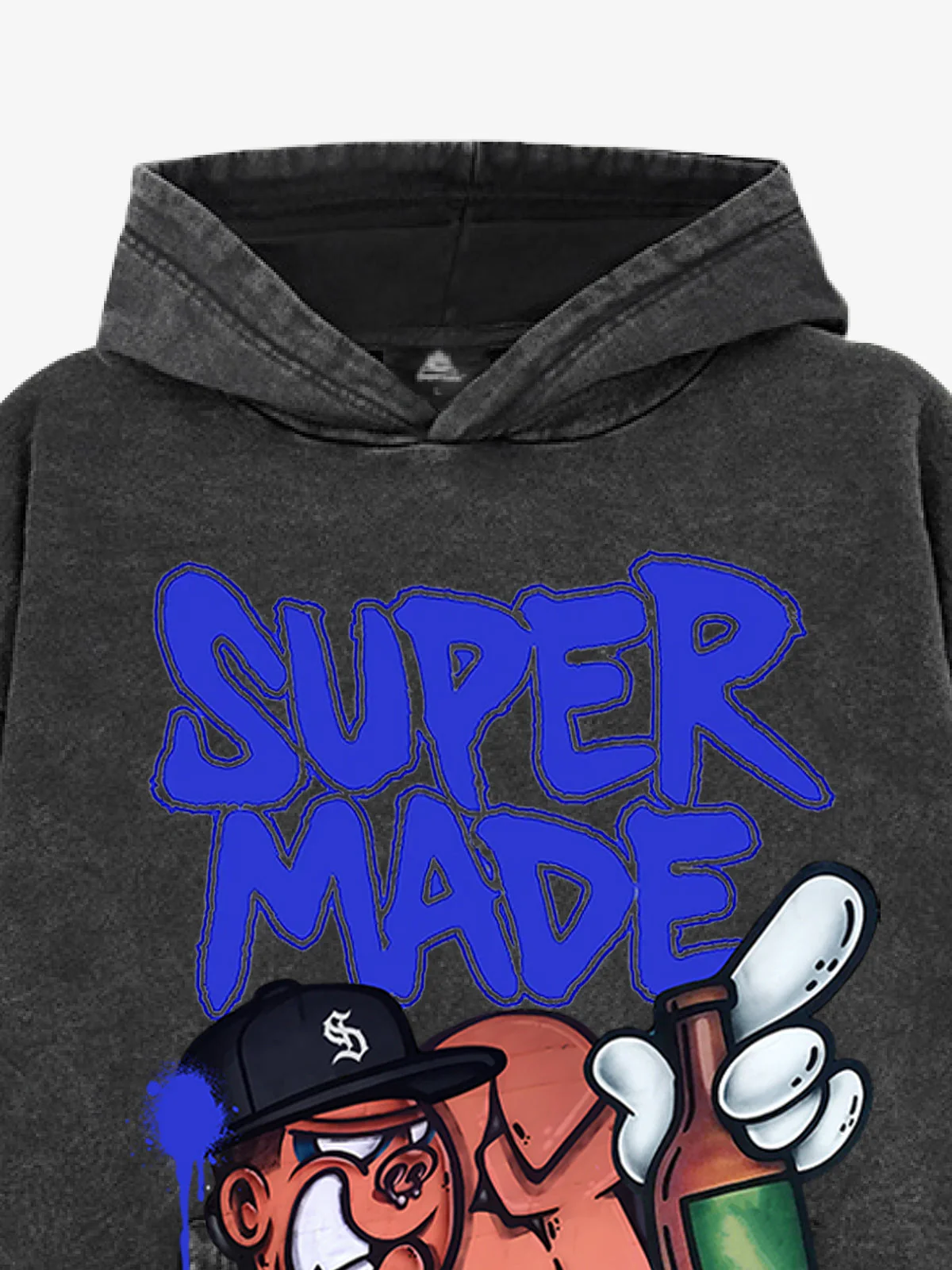 Original Contrast Color Letter Graphic Hoodie - Image 14