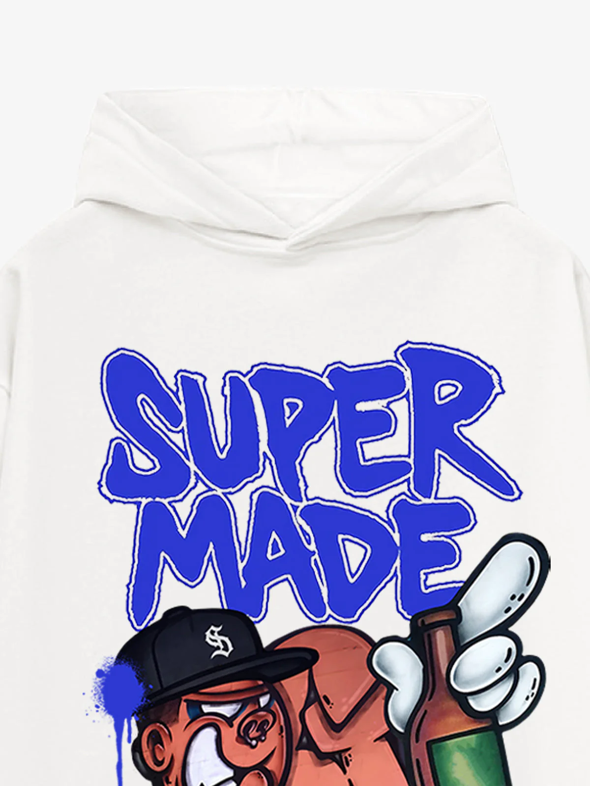 Original Contrast Color Letter Graphic Hoodie - Image 5