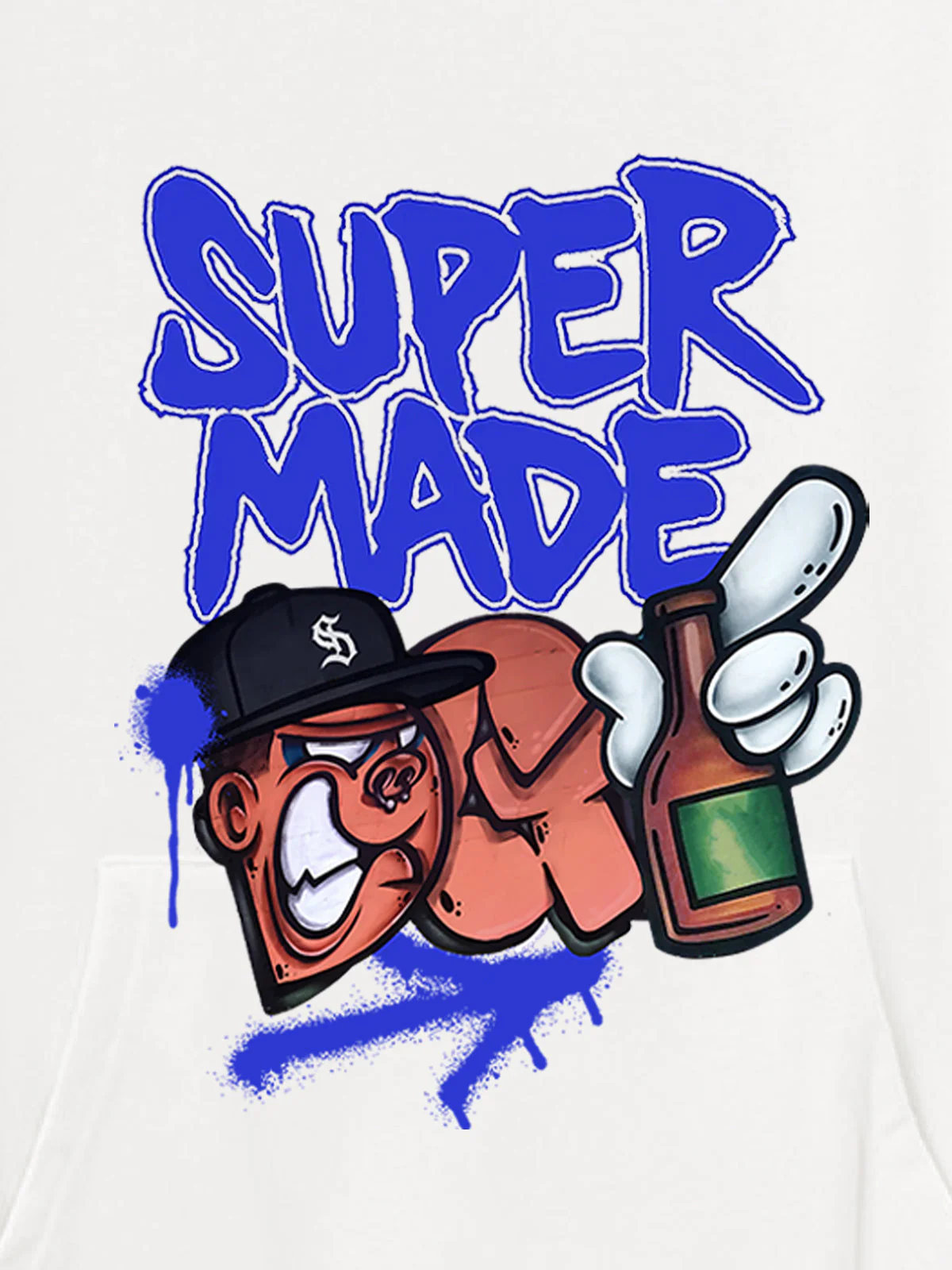 Original Contrast Color Letter Graphic Hoodie - Image 7