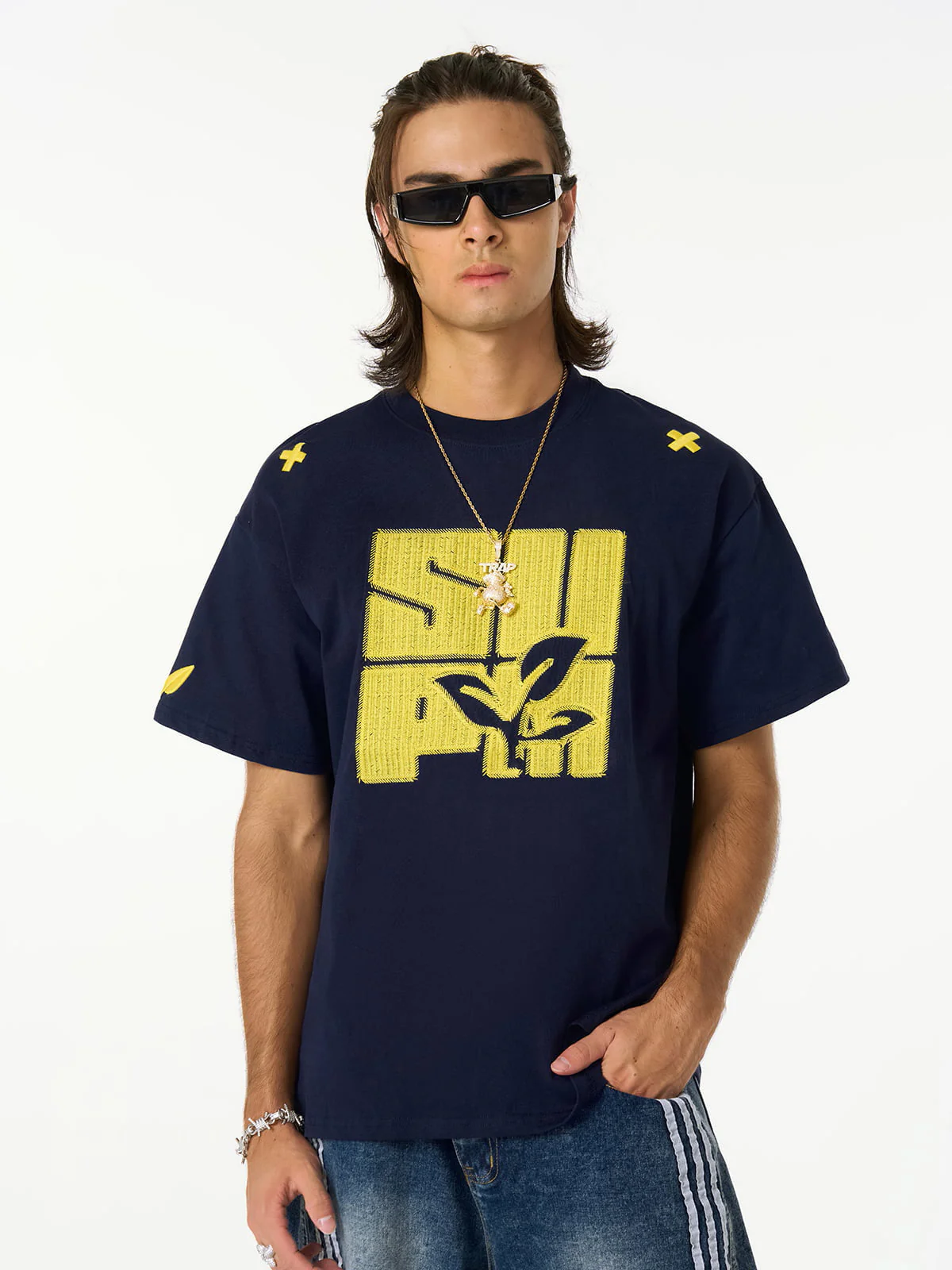 Floral Graphic Print T-Shirt - 2473 - Image 3