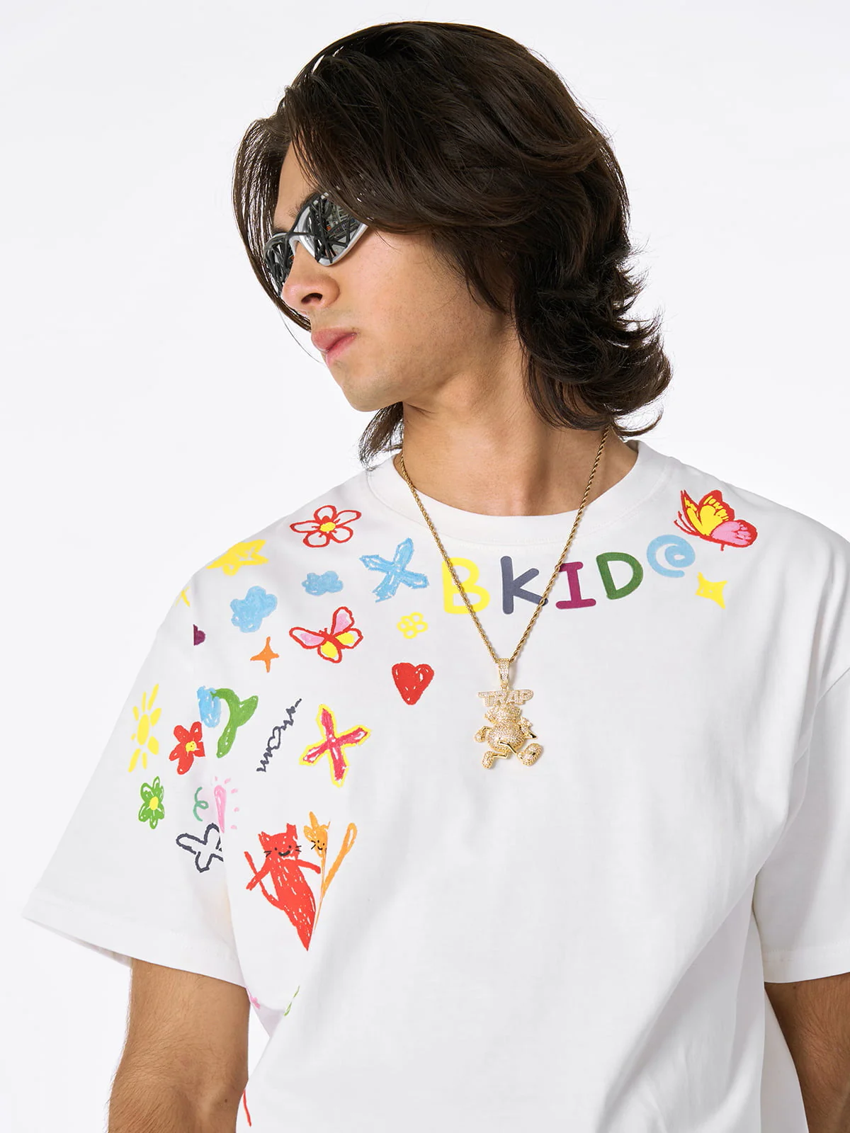 Retro Graffiti Hand-Painted T-Shirt - Image 10