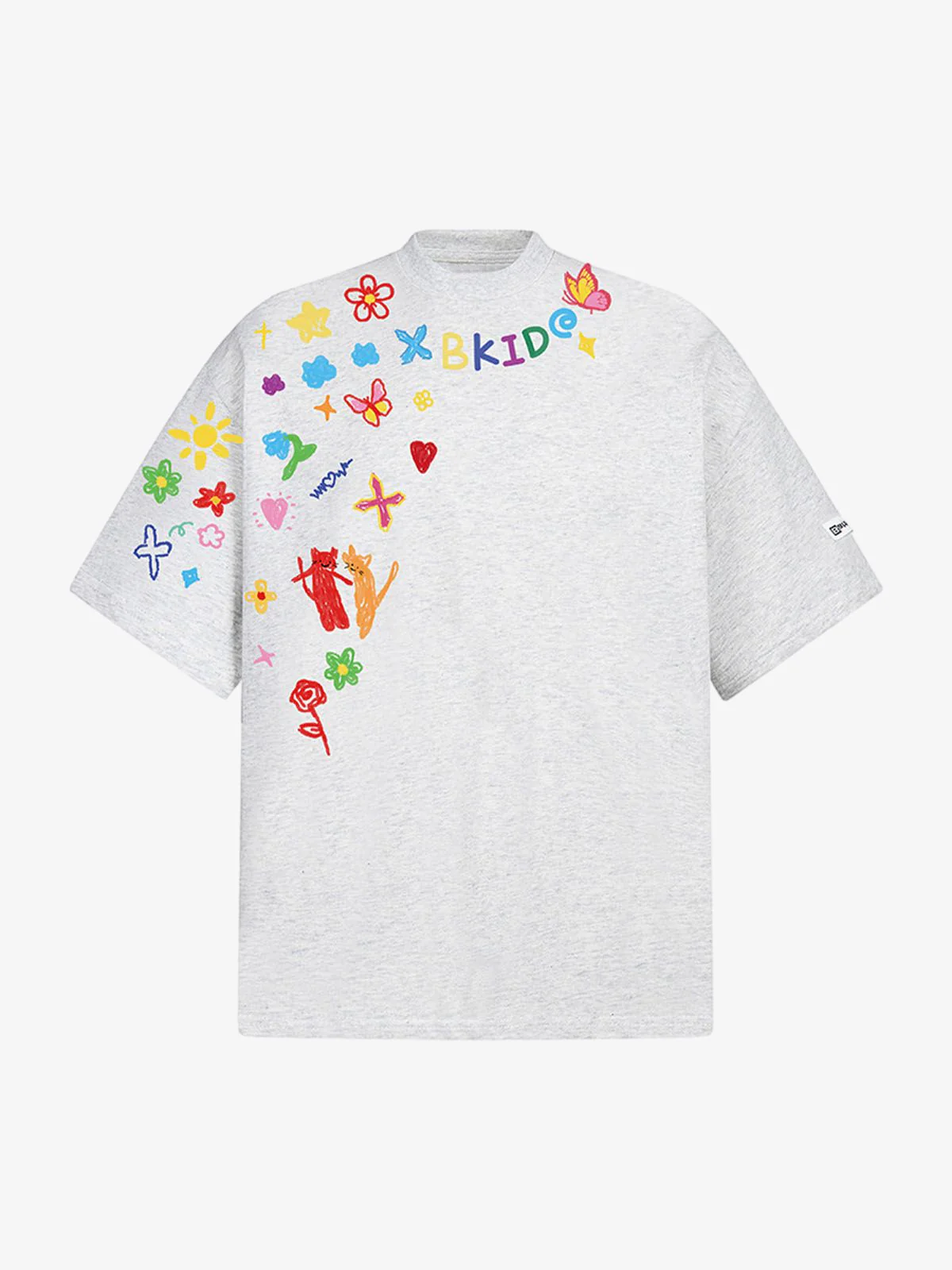 Retro Graffiti Hand-Painted T-Shirt - Image 3