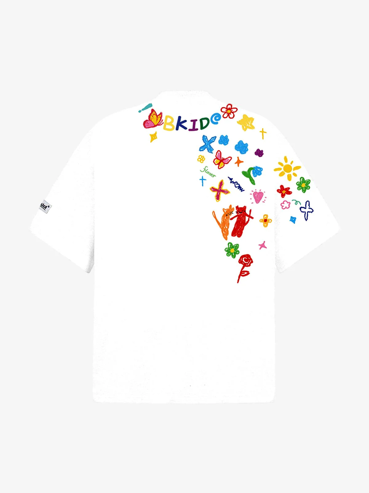 Retro Graffiti Hand-Painted T-Shirt - Image 4