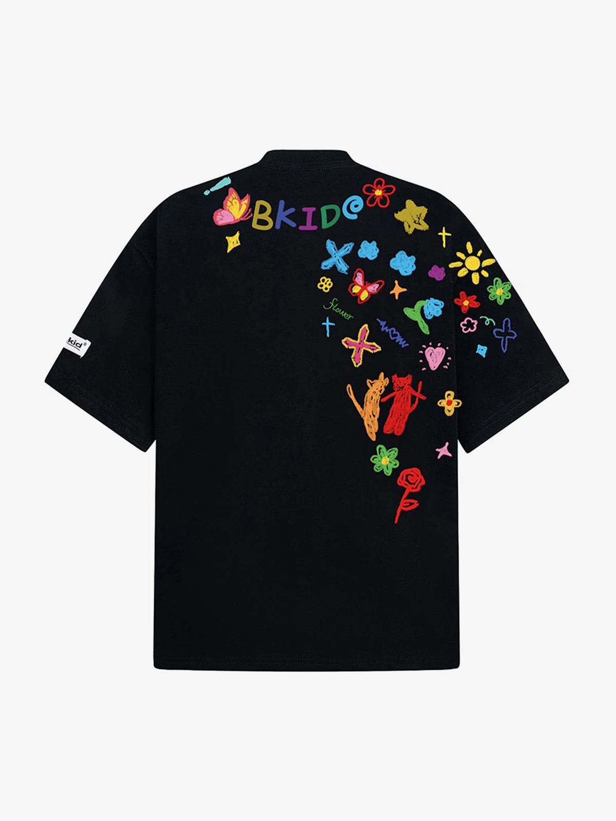 Retro Graffiti Hand-Painted T-Shirt - Image 5