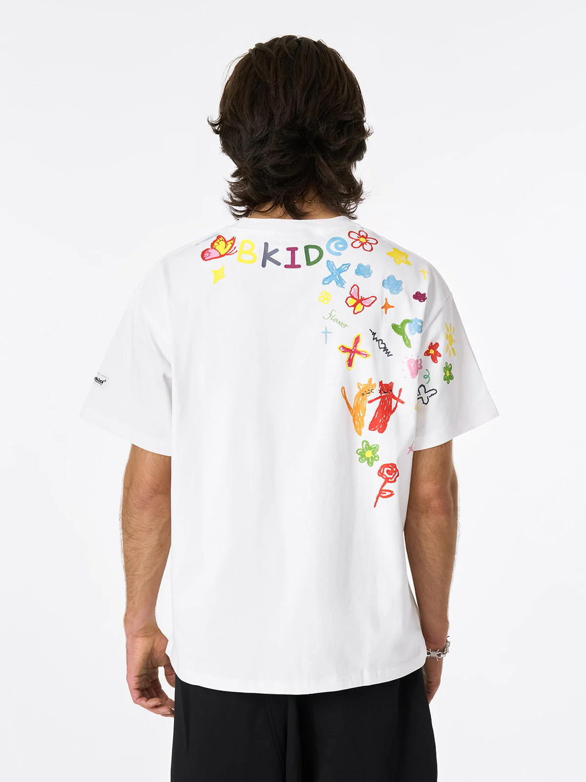 Retro Graffiti Hand-Painted T-Shirt - Image 8