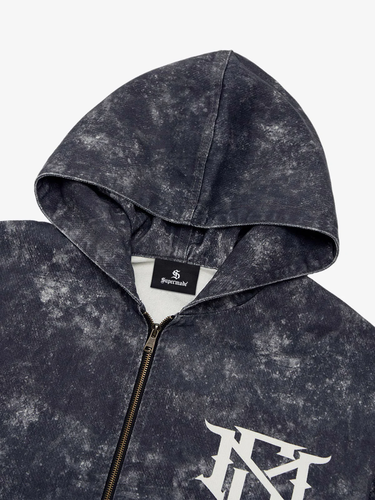 Original Oversized Denim Hoodie And Shorts Set - 2583 - Image 22