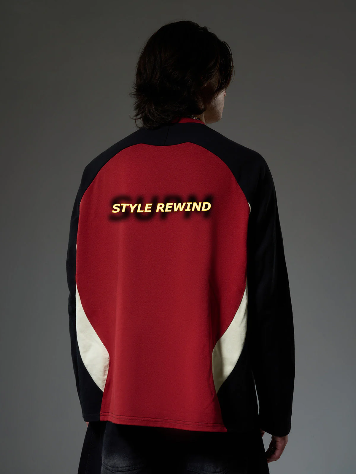 Original Retro Contrast Color Long-Sleeved T-Shirt - Image 3