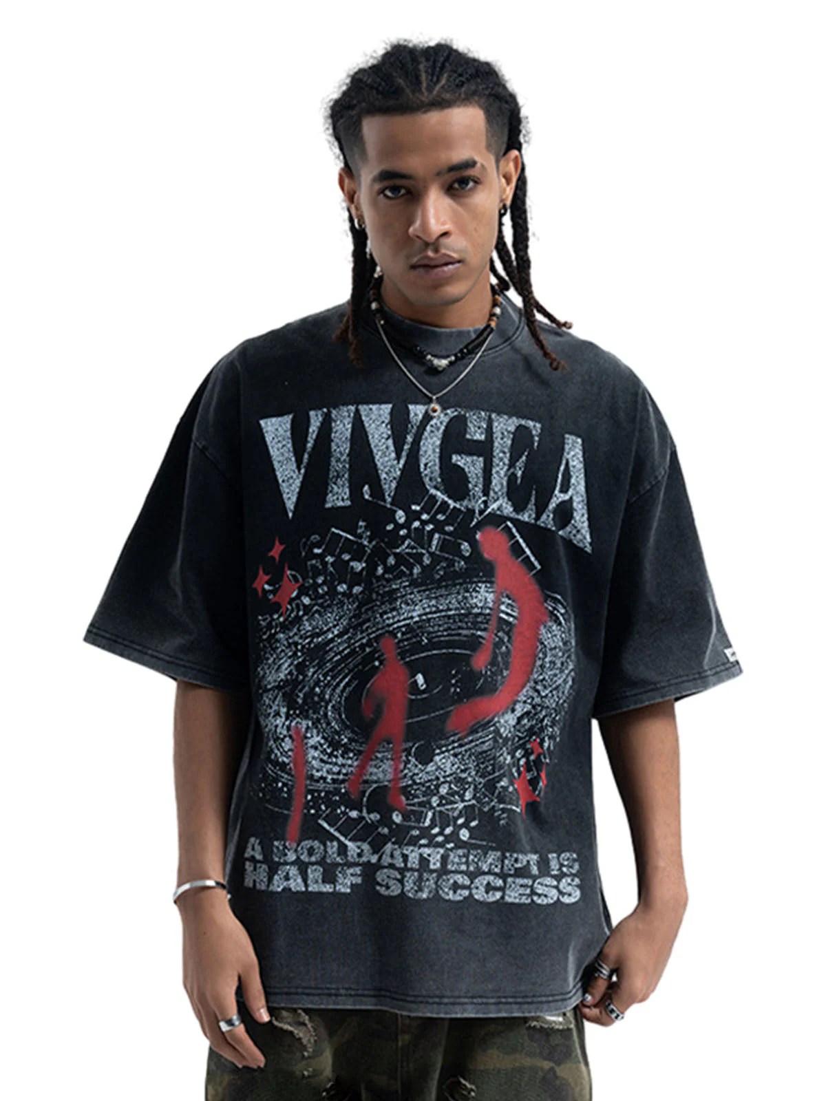 Washed Oversized Graphic T-Shirt - Image 3