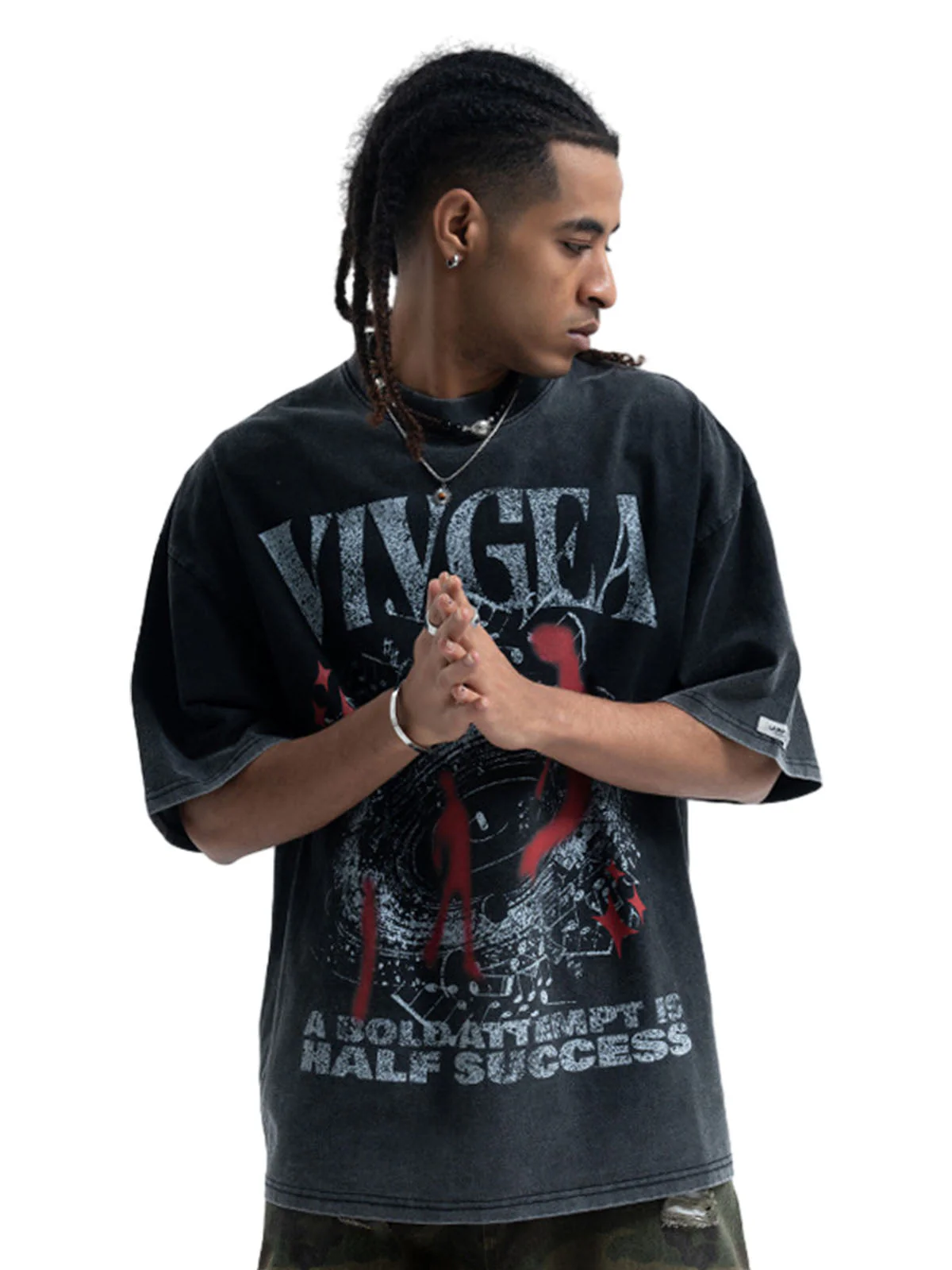 Washed Oversized Graphic T-Shirt - Image 4