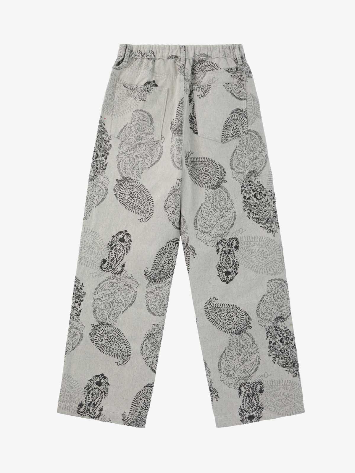 Paisley Jacquard Denim Jeans - Image 2