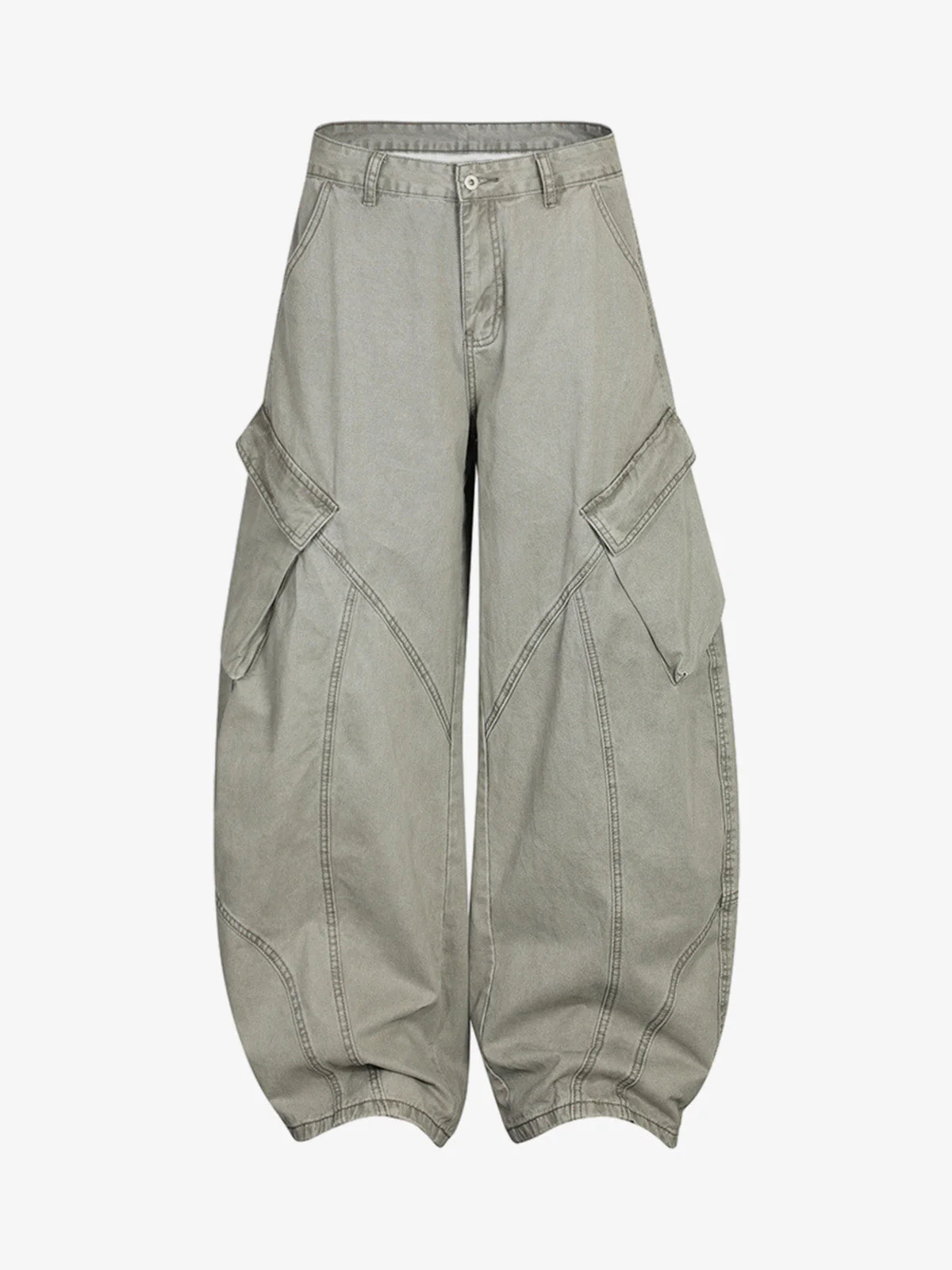 Patchwork Multi-Pocket Workwear Casual Machete Pants