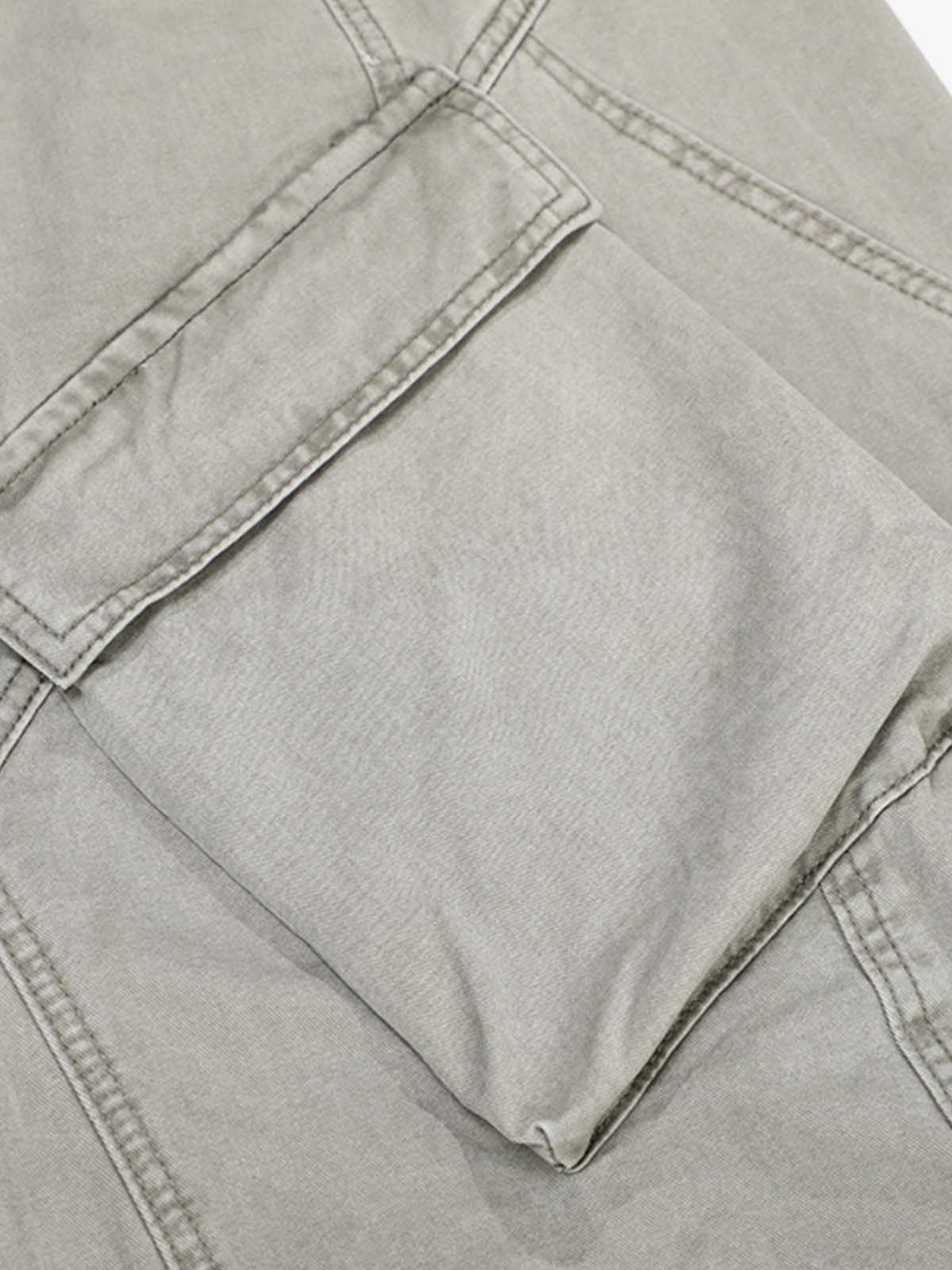 Patchwork Multi-Pocket Workwear Casual Machete Pants - Image 5
