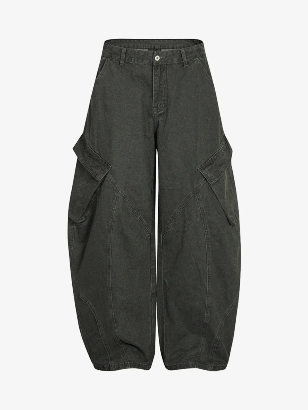Patchwork Multi-Pocket Workwear Casual Machete Pants - Image 7