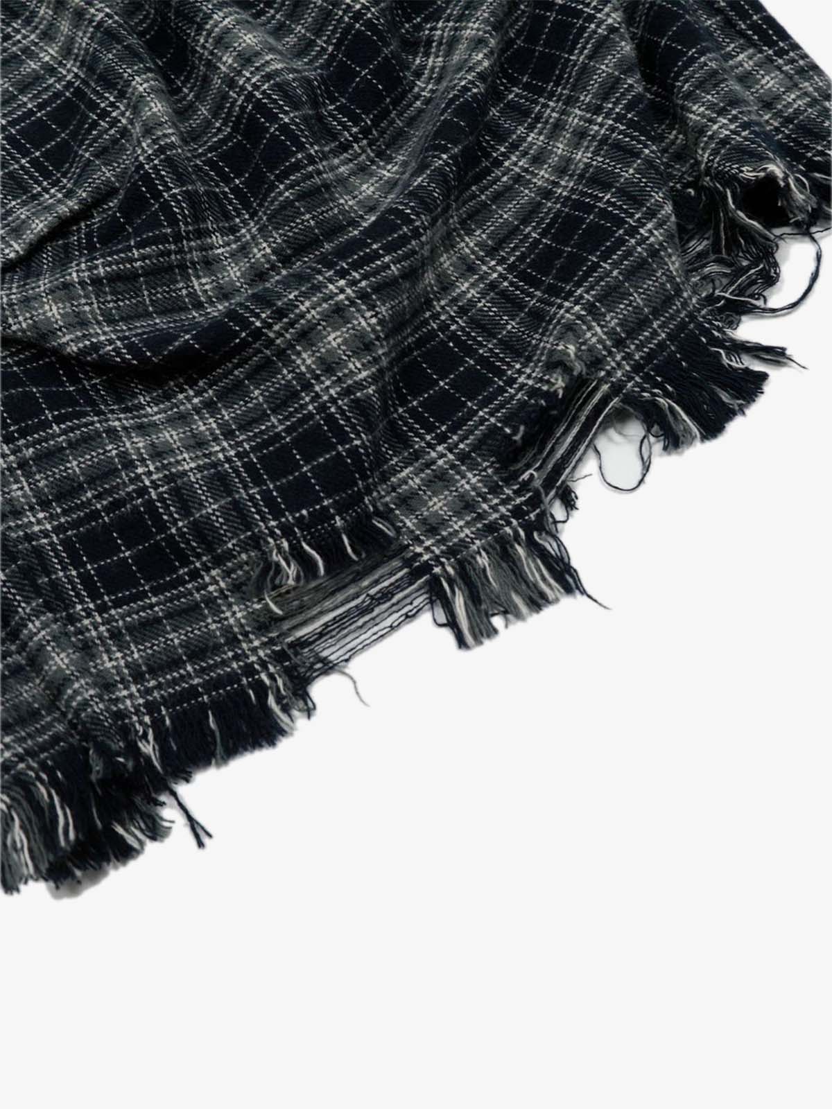 Plaid Linen-Blend Distressed Cargo Cropped Pants - Image 14