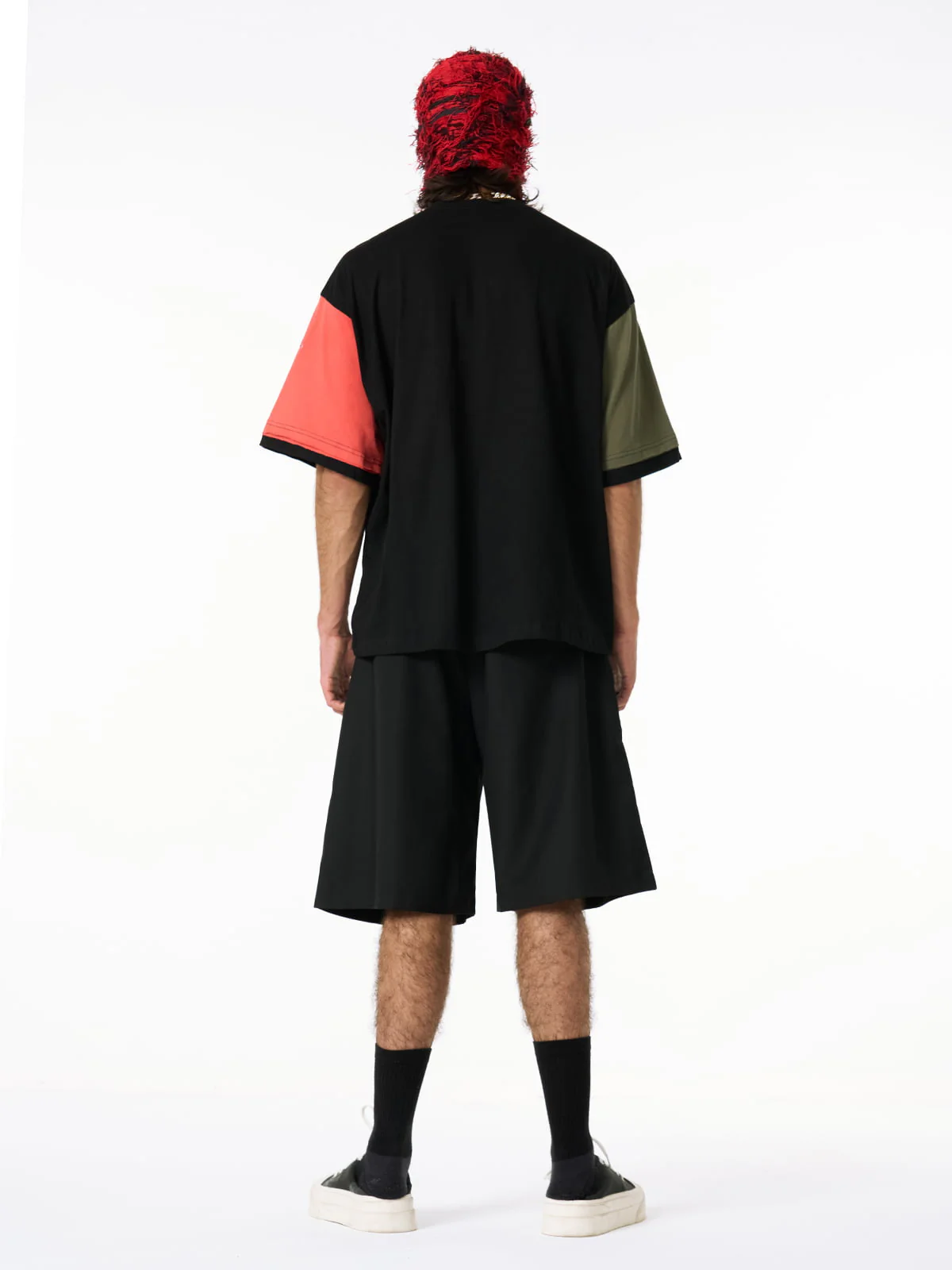 Pleated Design Pendant Decoration Baggy Shorts - 2482 - Image 8