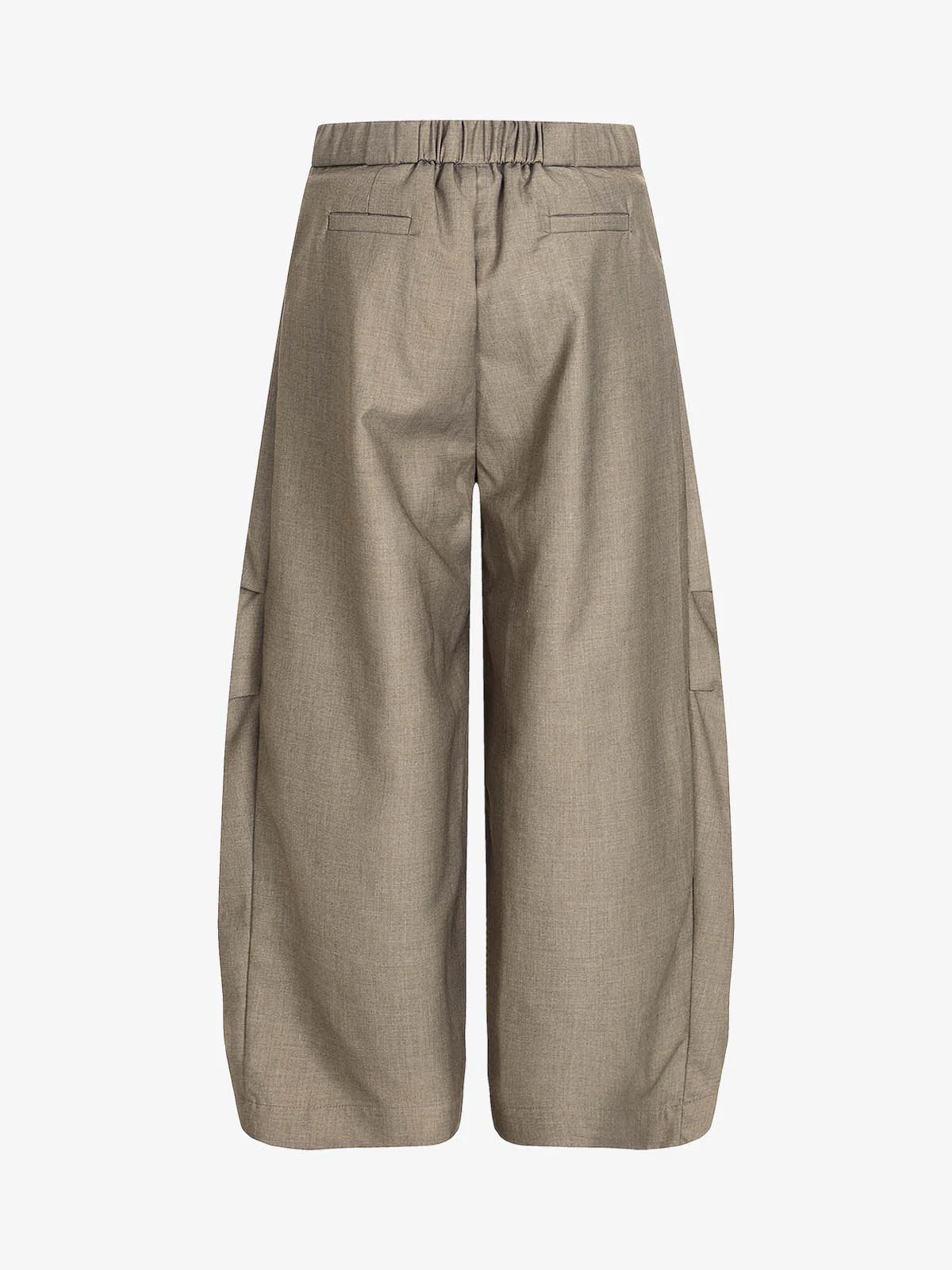 Pleated Drawstring Scimitar Track Pants - Image 2