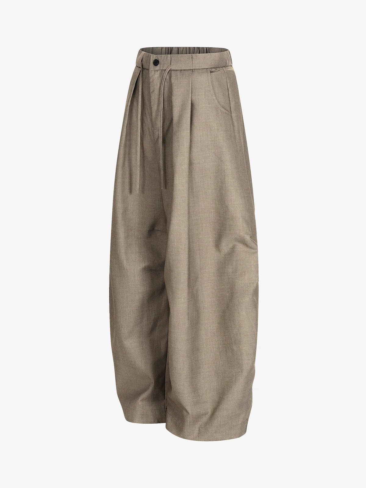 Pleated Drawstring Scimitar Track Pants - Image 3