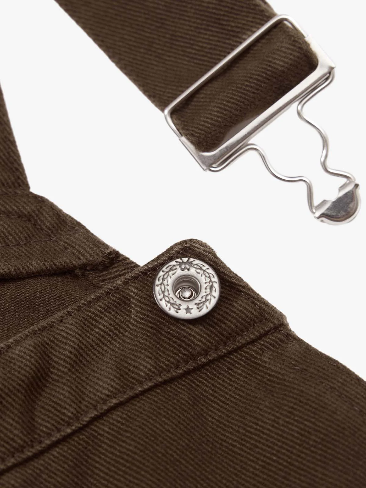 Pleated Knee Cargo Denim Overalls - Image 12