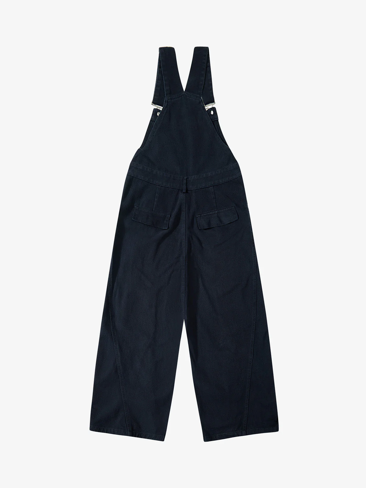 Pleated Knee Cargo Denim Overalls - Image 6