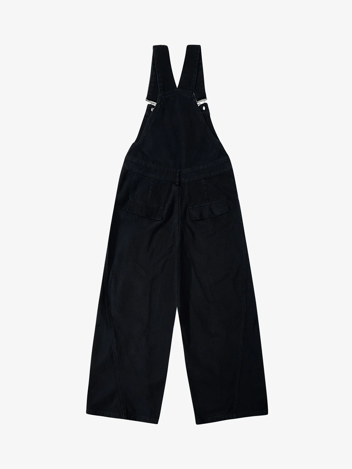 Pleated Knee Cargo Denim Overalls - Image 8