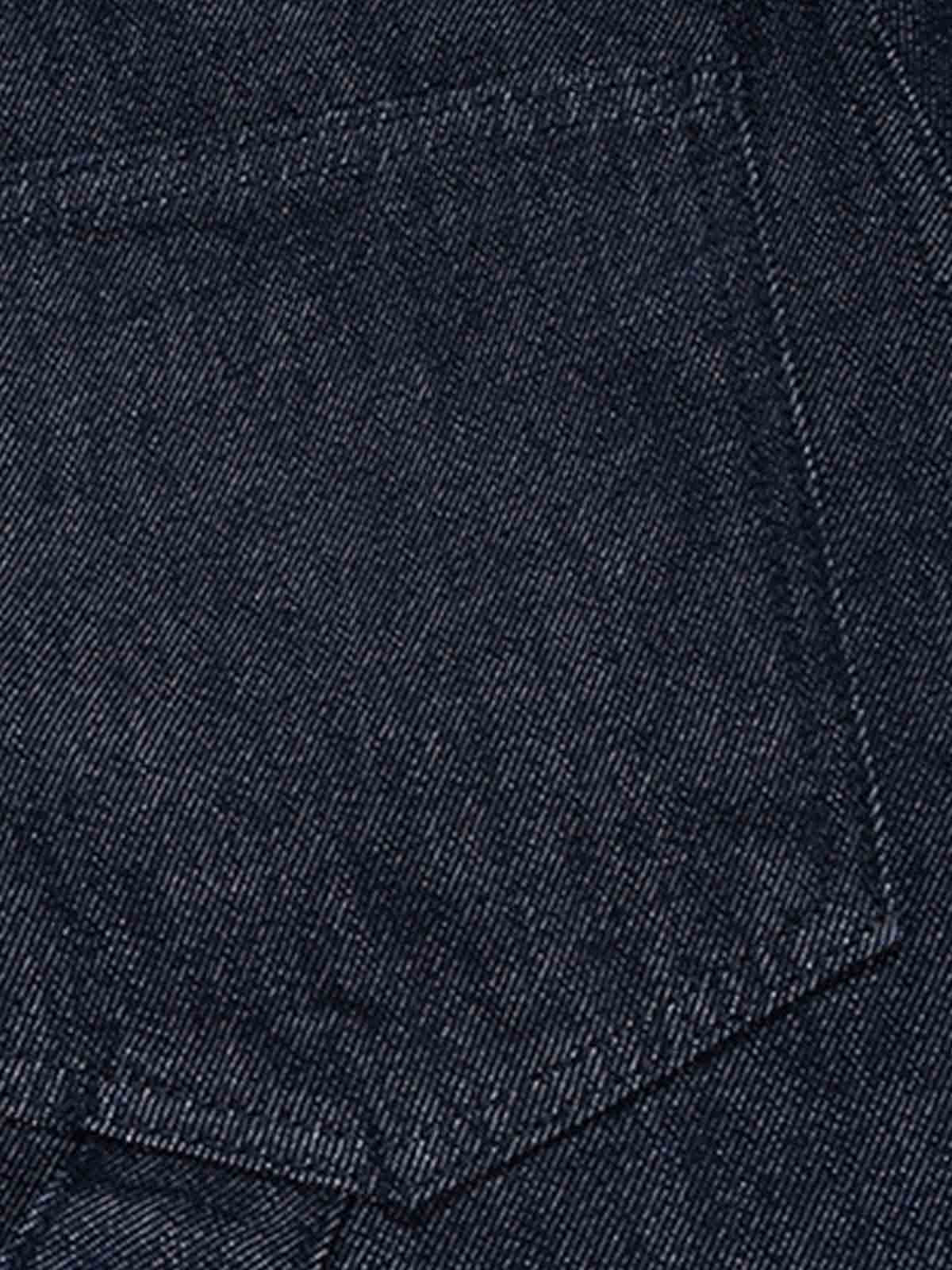 Pleated Panel Patchwork Denim Shorts - Image 5