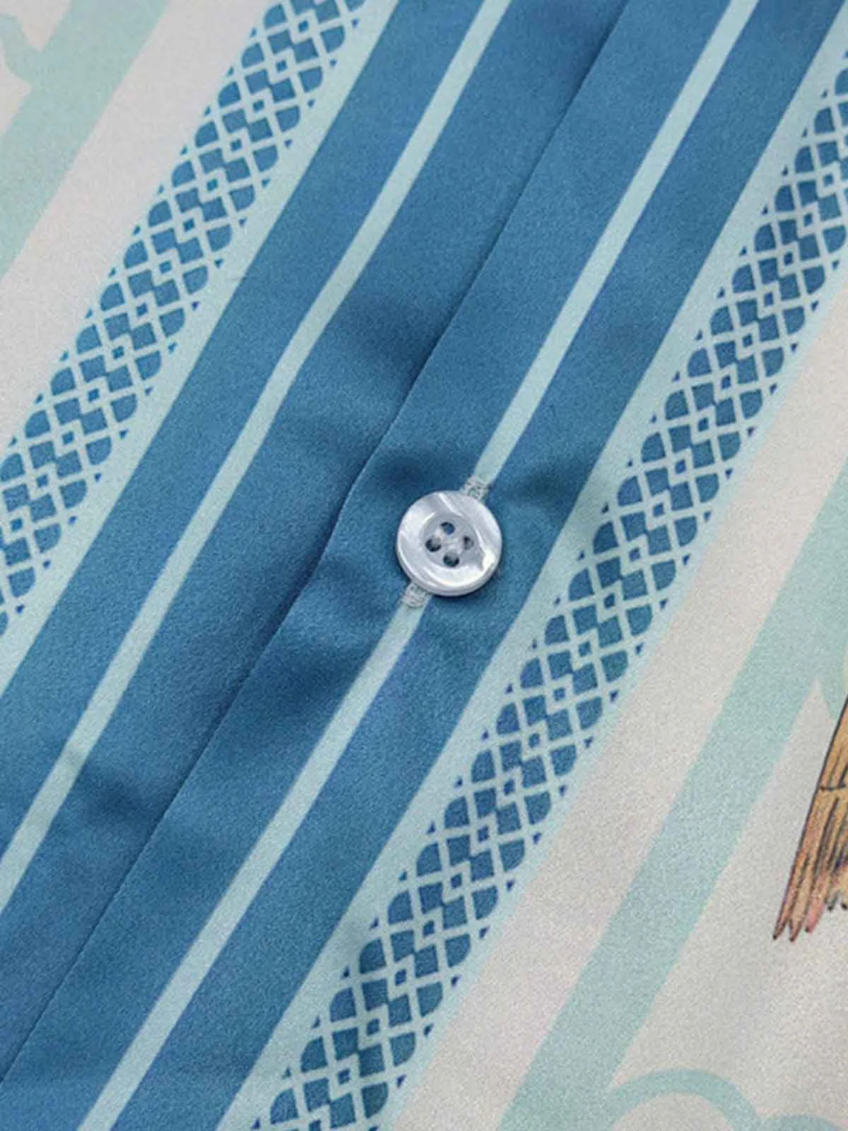 Porcelain Floral Cuban Collar Shirt - Image 10