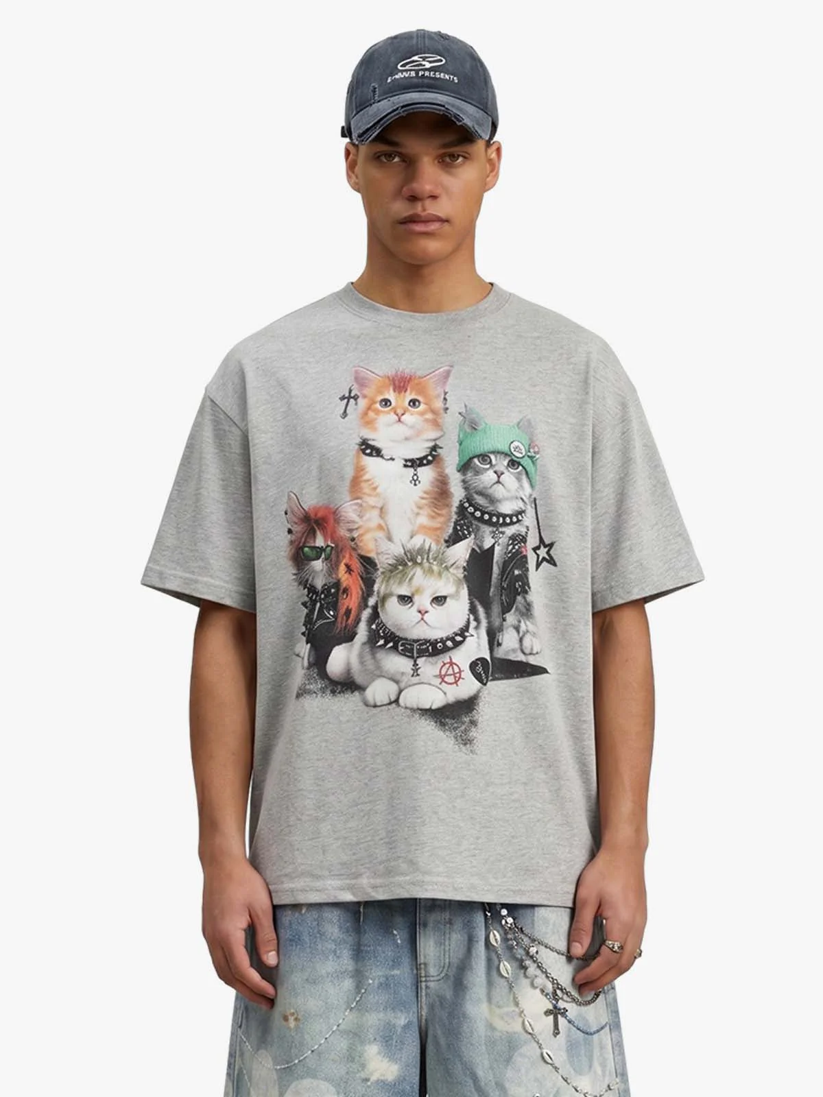 Punk Cats Graphic T-Shirt
