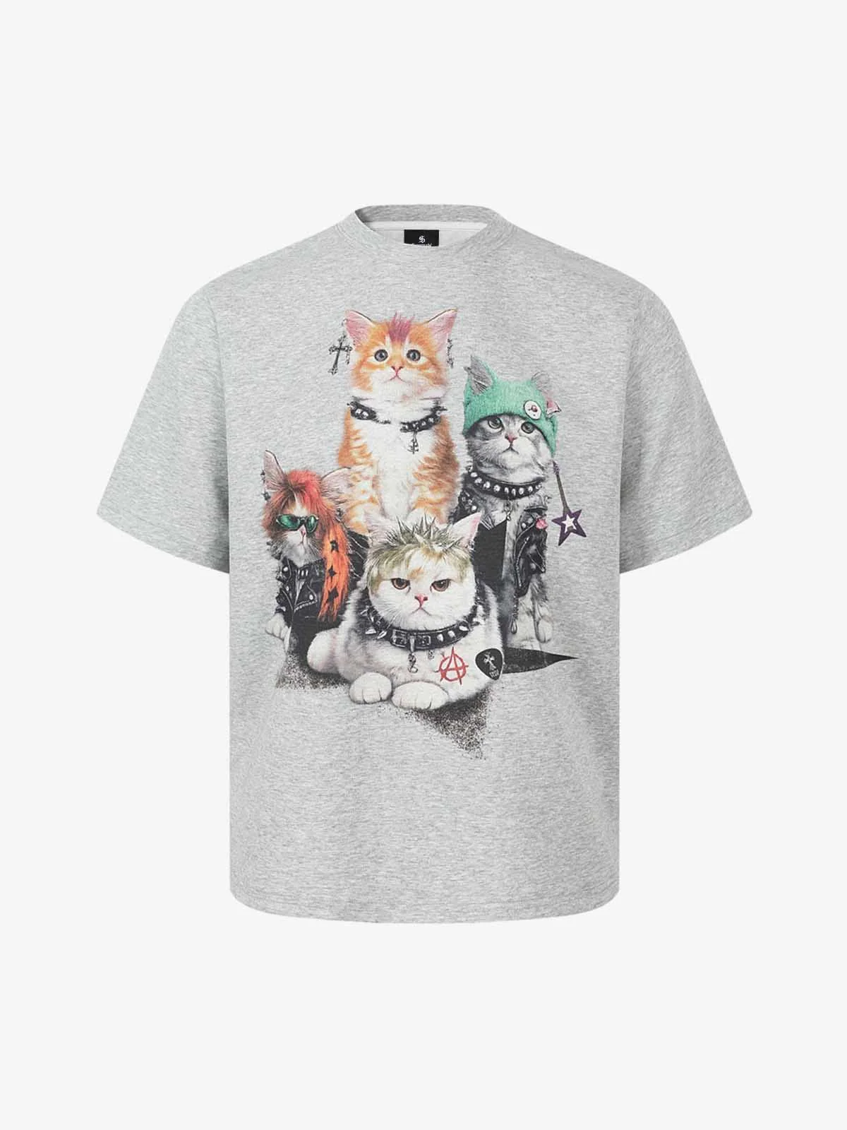 Punk Cats Graphic T-Shirt - Image 2