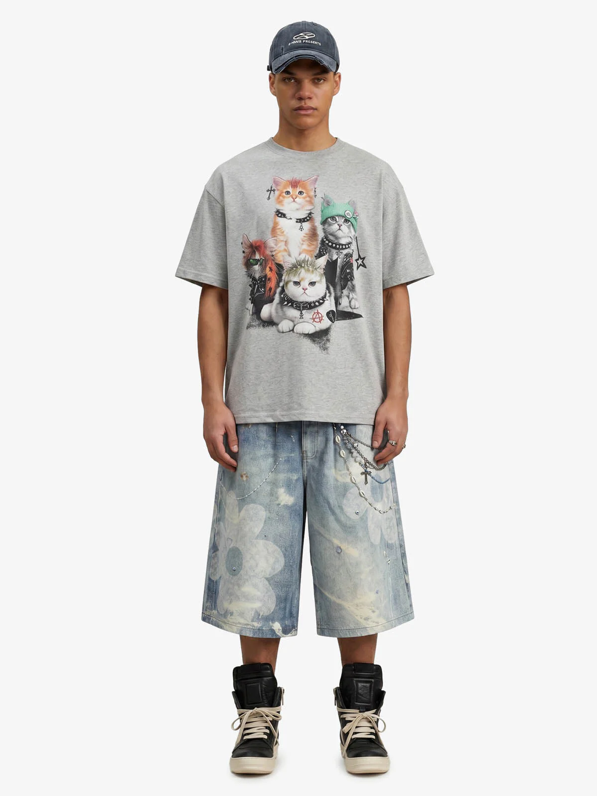 Punk Cats Graphic T-Shirt - Image 3