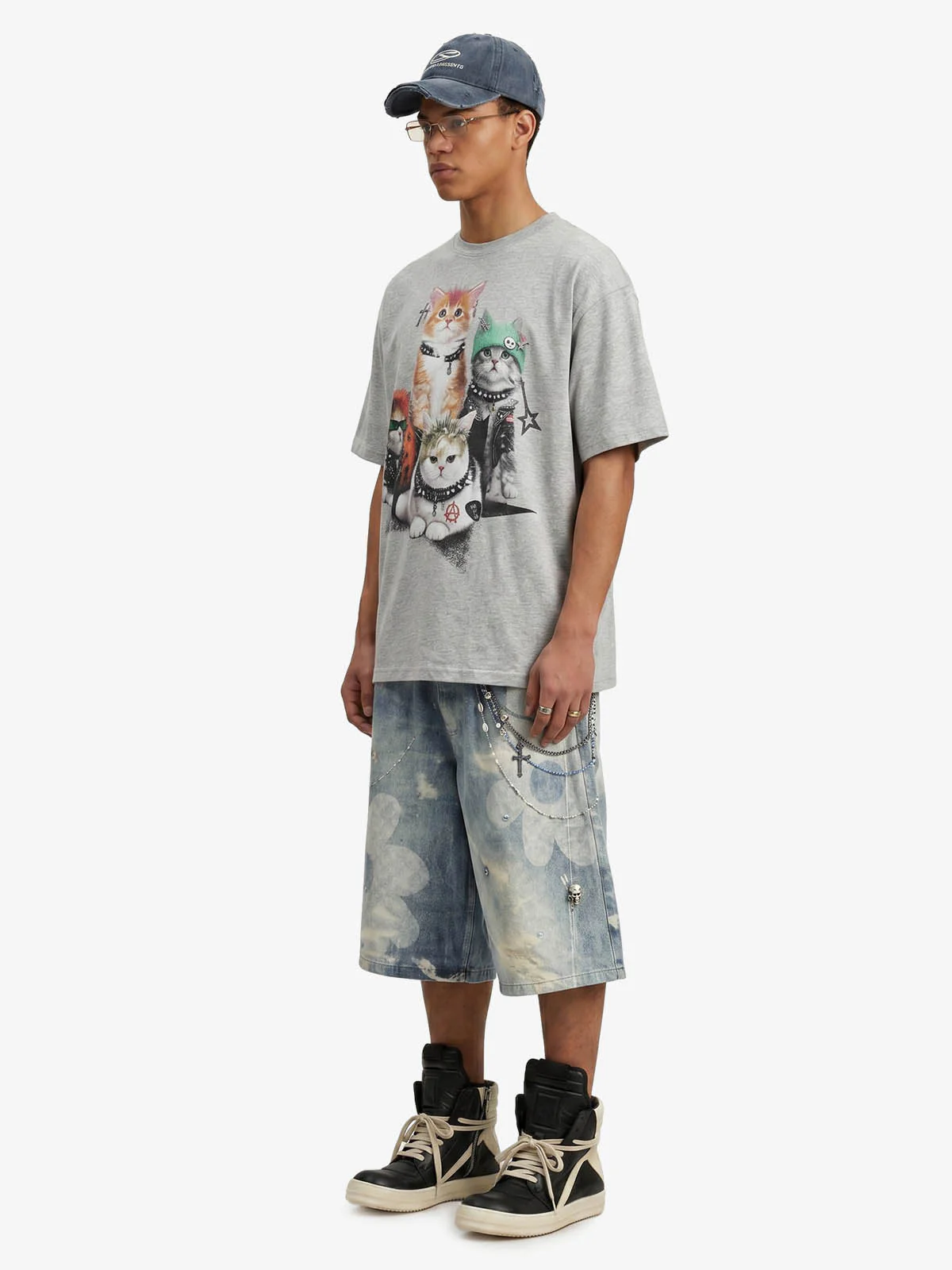 Punk Cats Graphic T-Shirt - Image 4