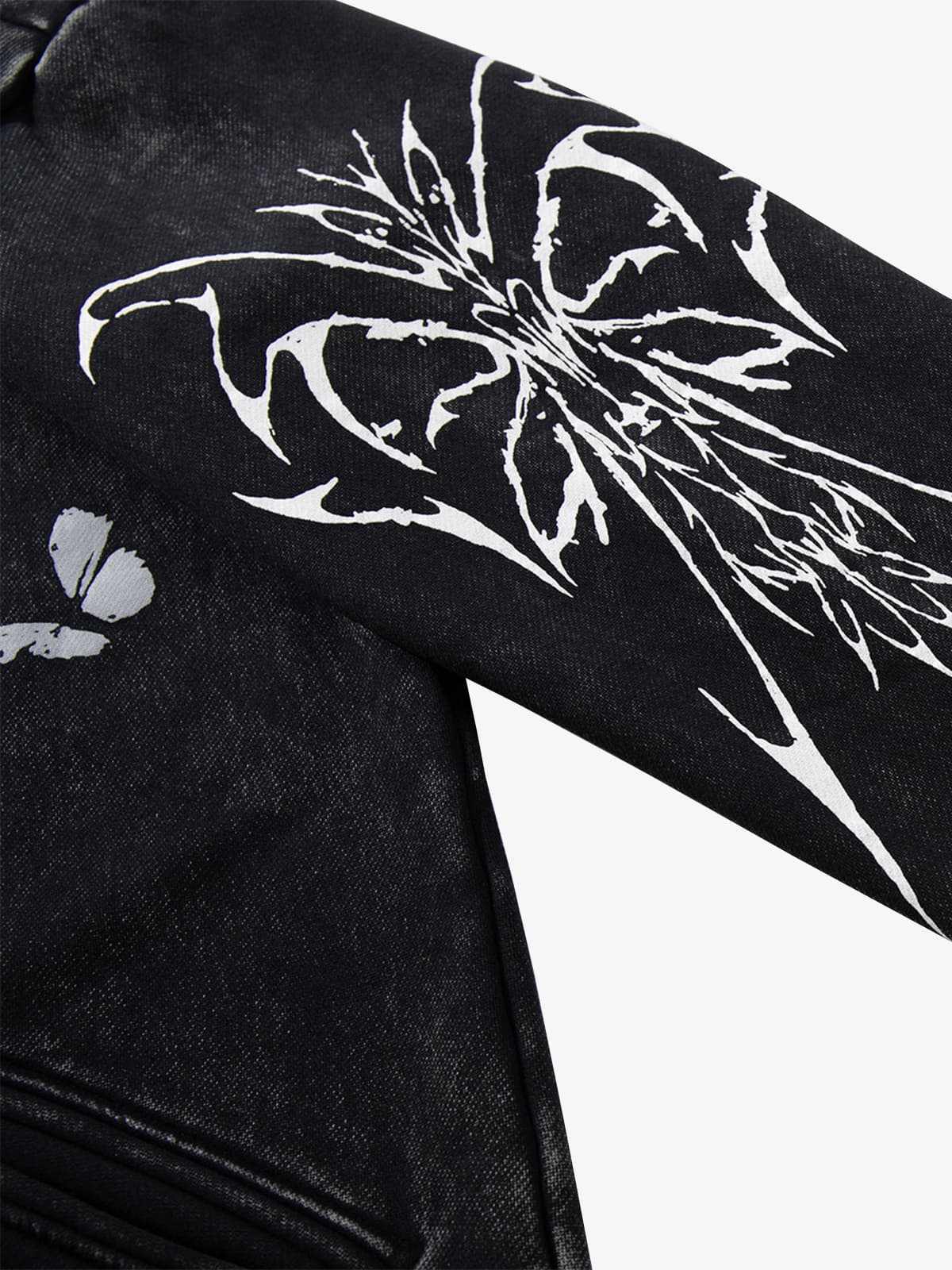 Punk Gothic Butterfly Graphic Streetwear Jacket - Image 8