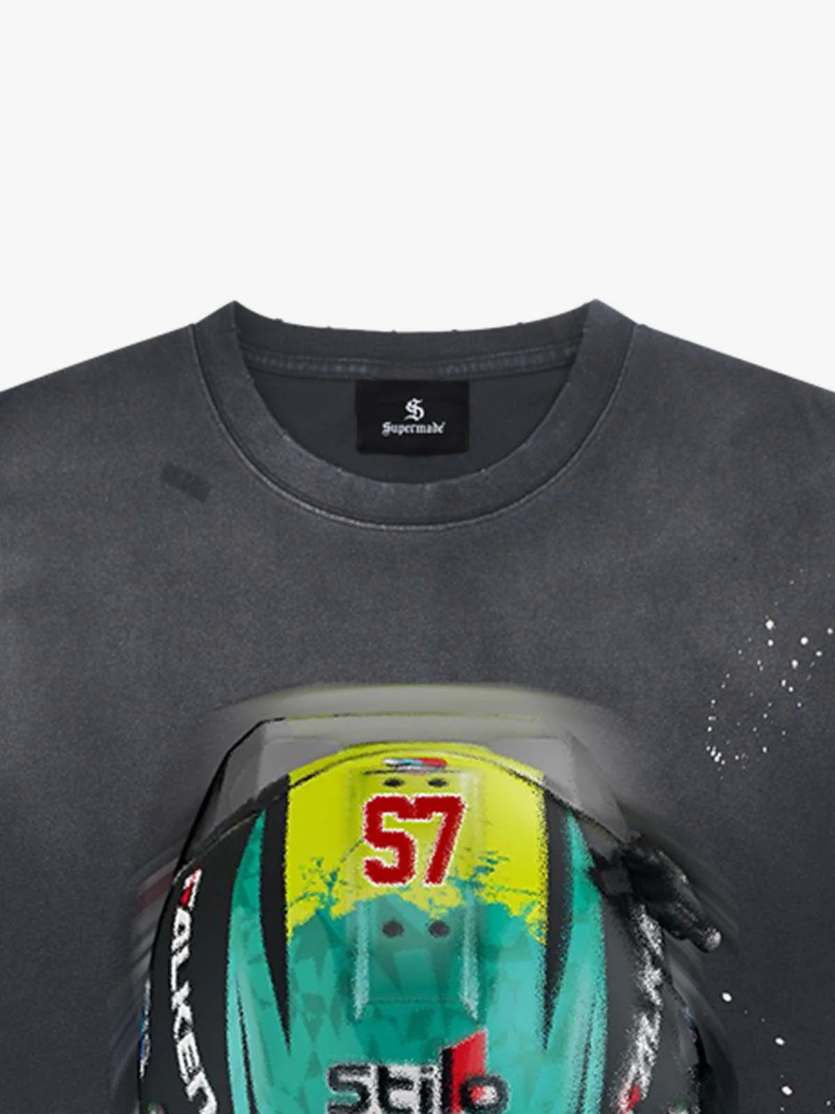 Racing Helmet Graphic T-Shirt - Image 8