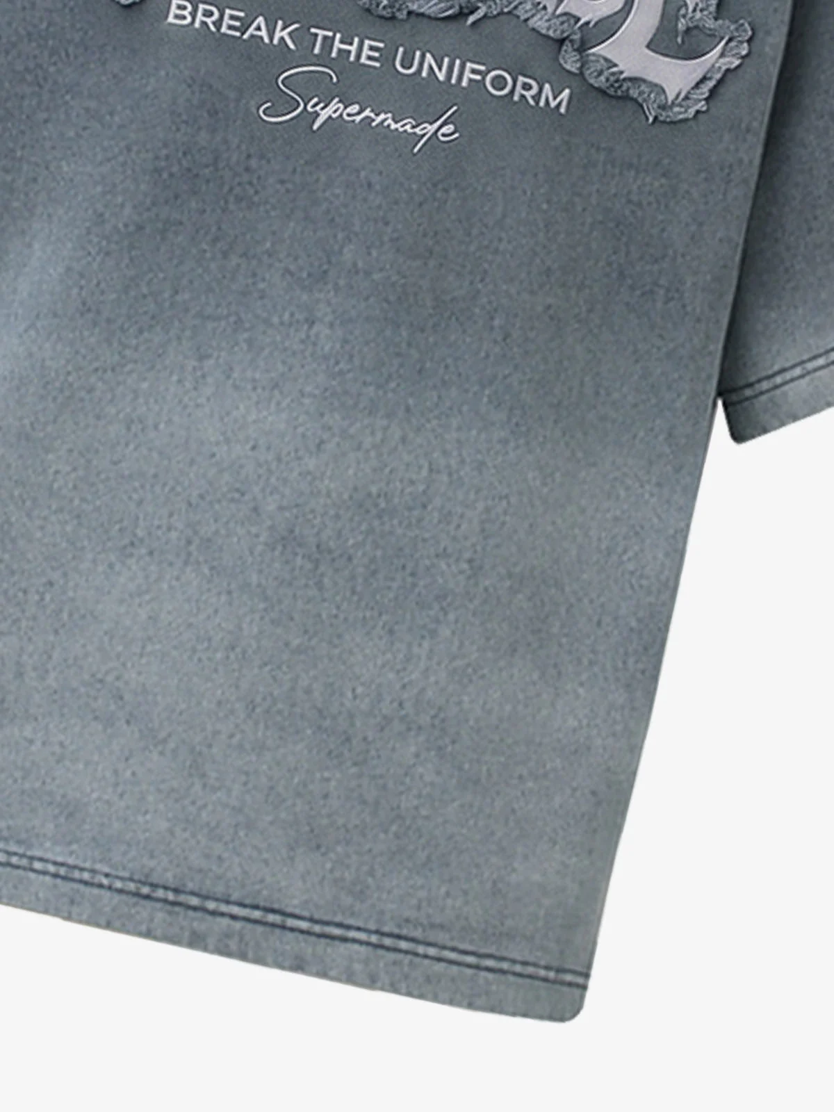 Raw-Edge Appliqué Acid-Wash T-Shirt - Image 13