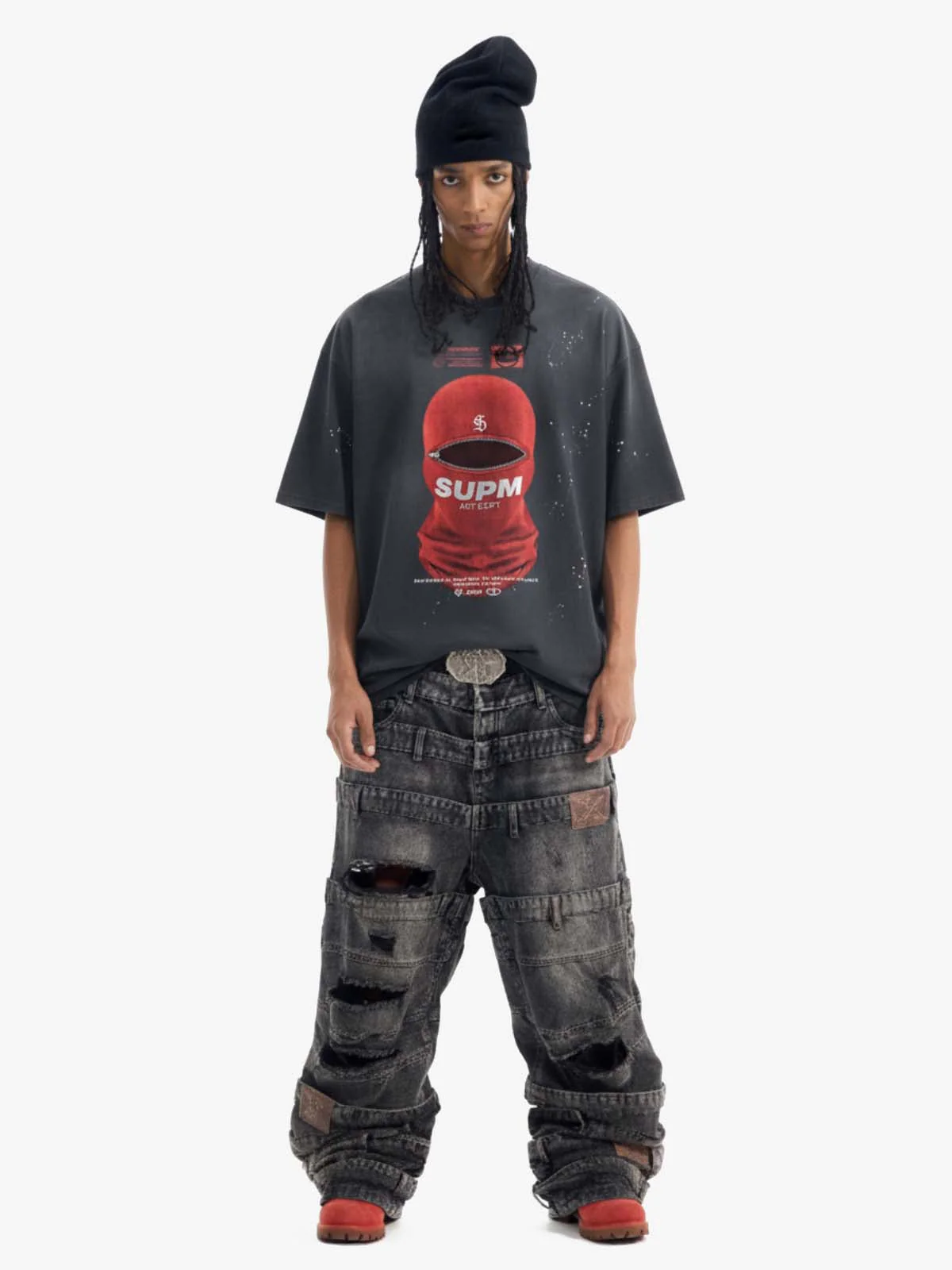 Red Balaclava Graphic T-Shirt - Image 4