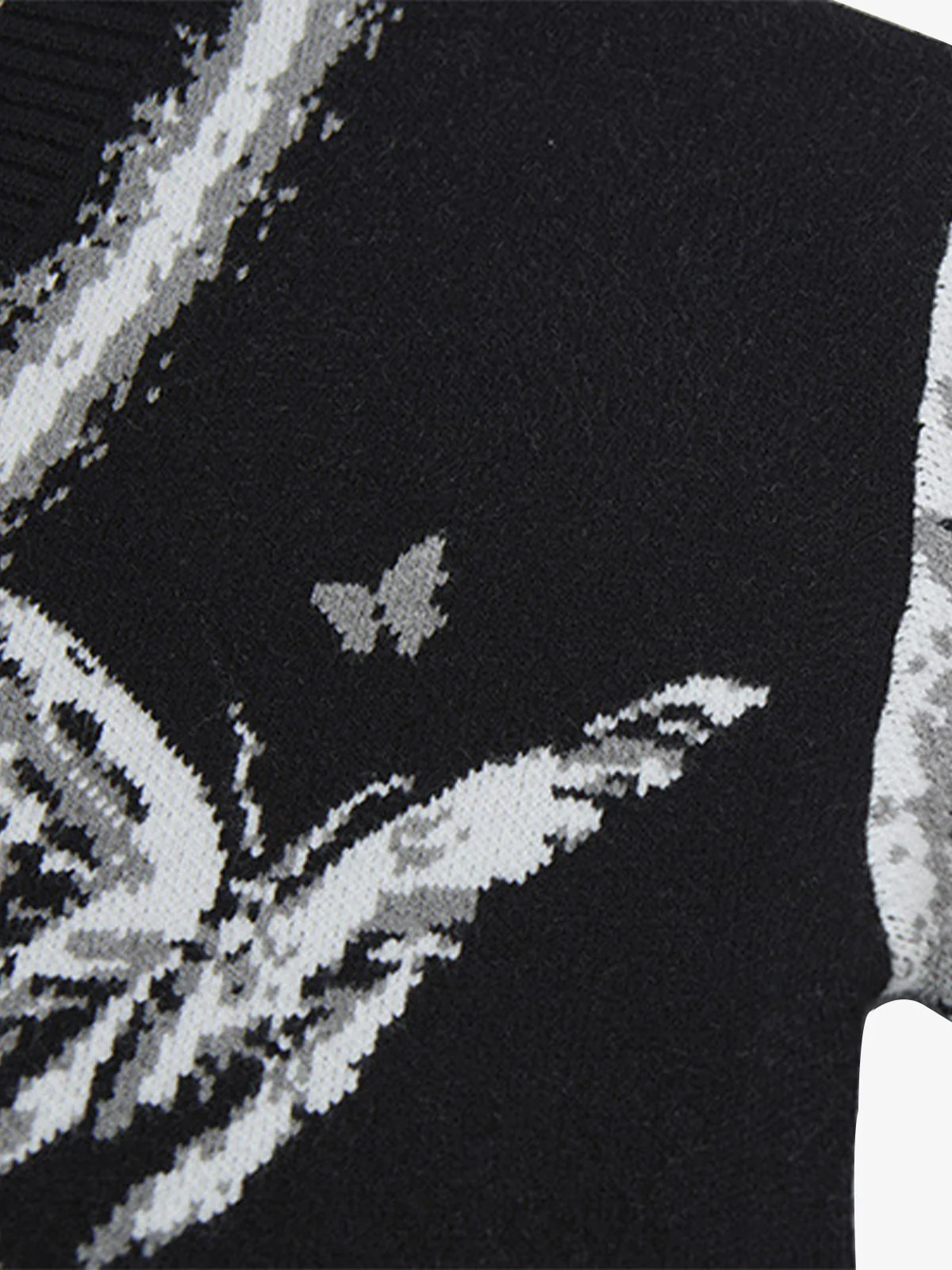Retro Butterfly Gradient Knit Cardigan Sweater - Image 8