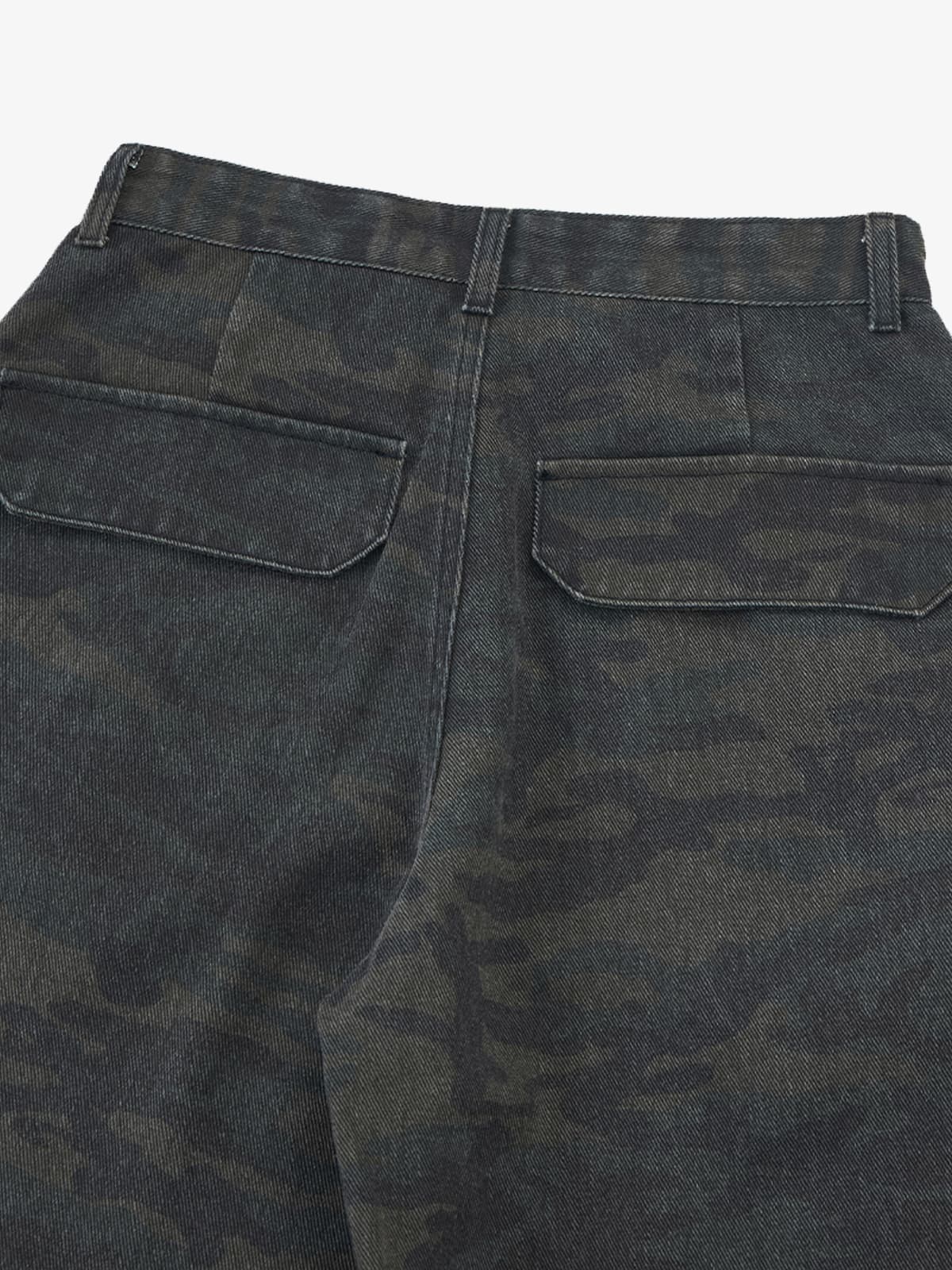 Retro Camo Multi-Pocket Cargo Barrel Pants - Image 3