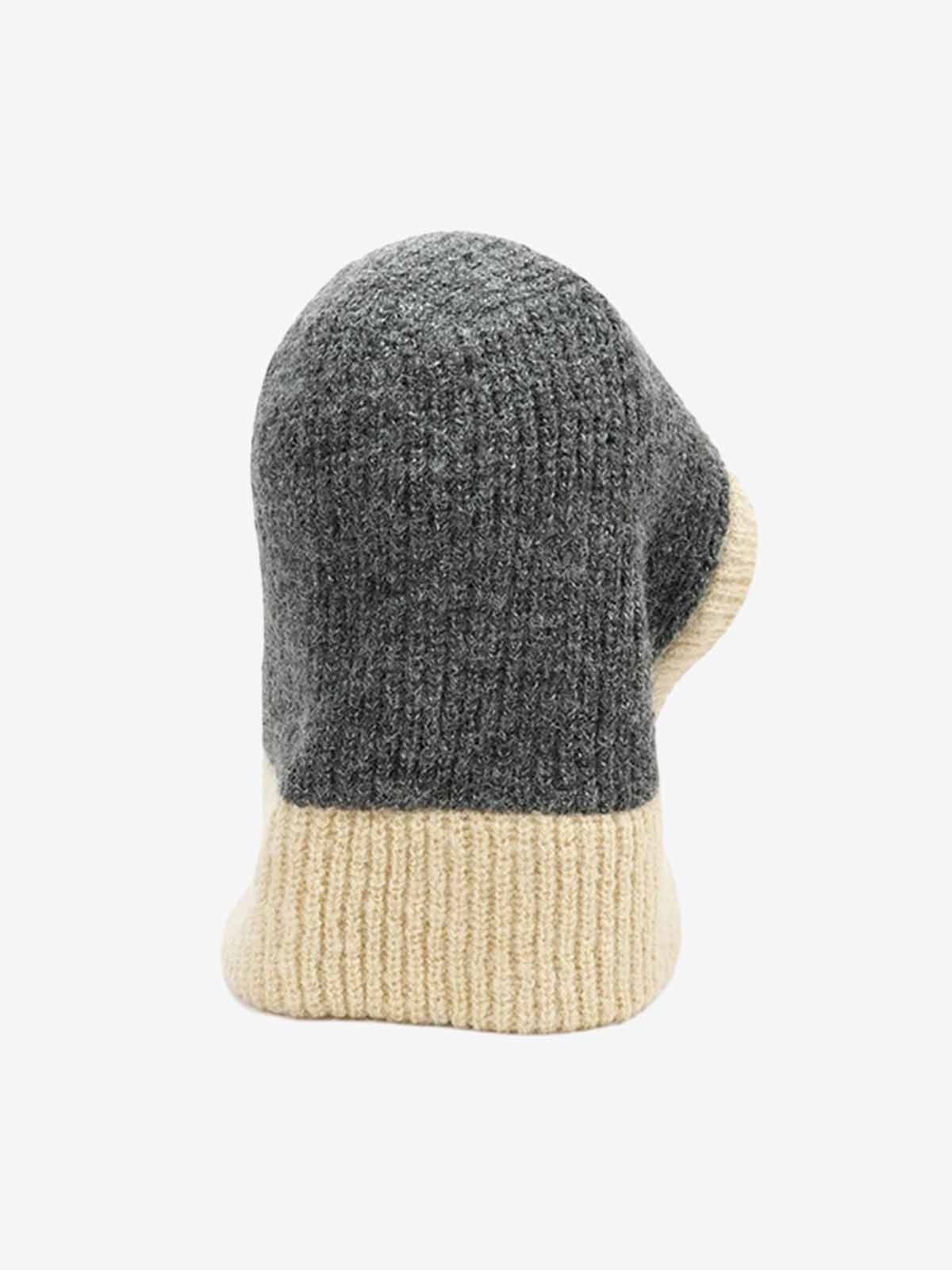 Retro Color-Block Chunky Knit Balaclava Hats - Image 7