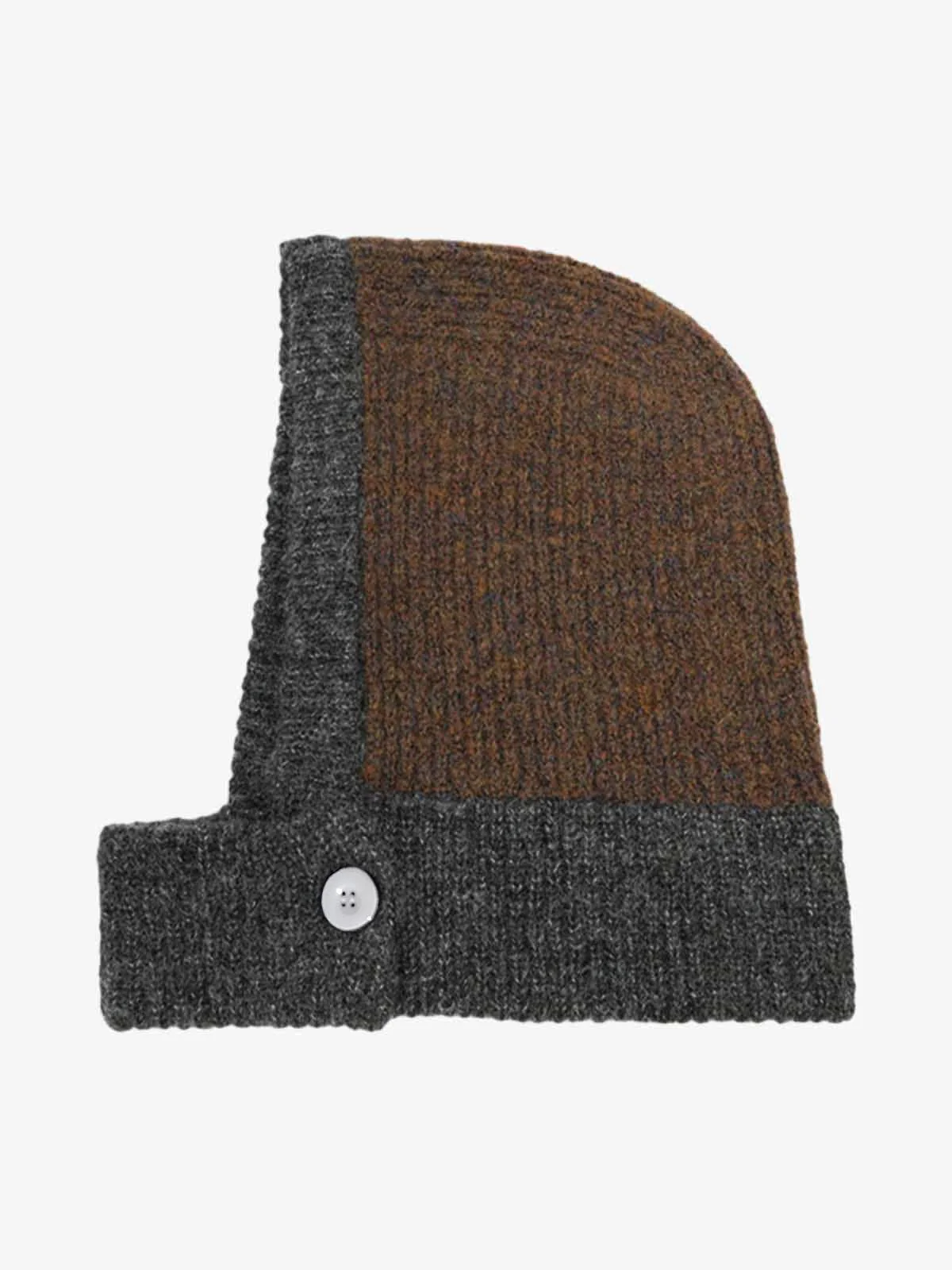 Retro Color-Block Chunky Knit Balaclava Hats - Image 9