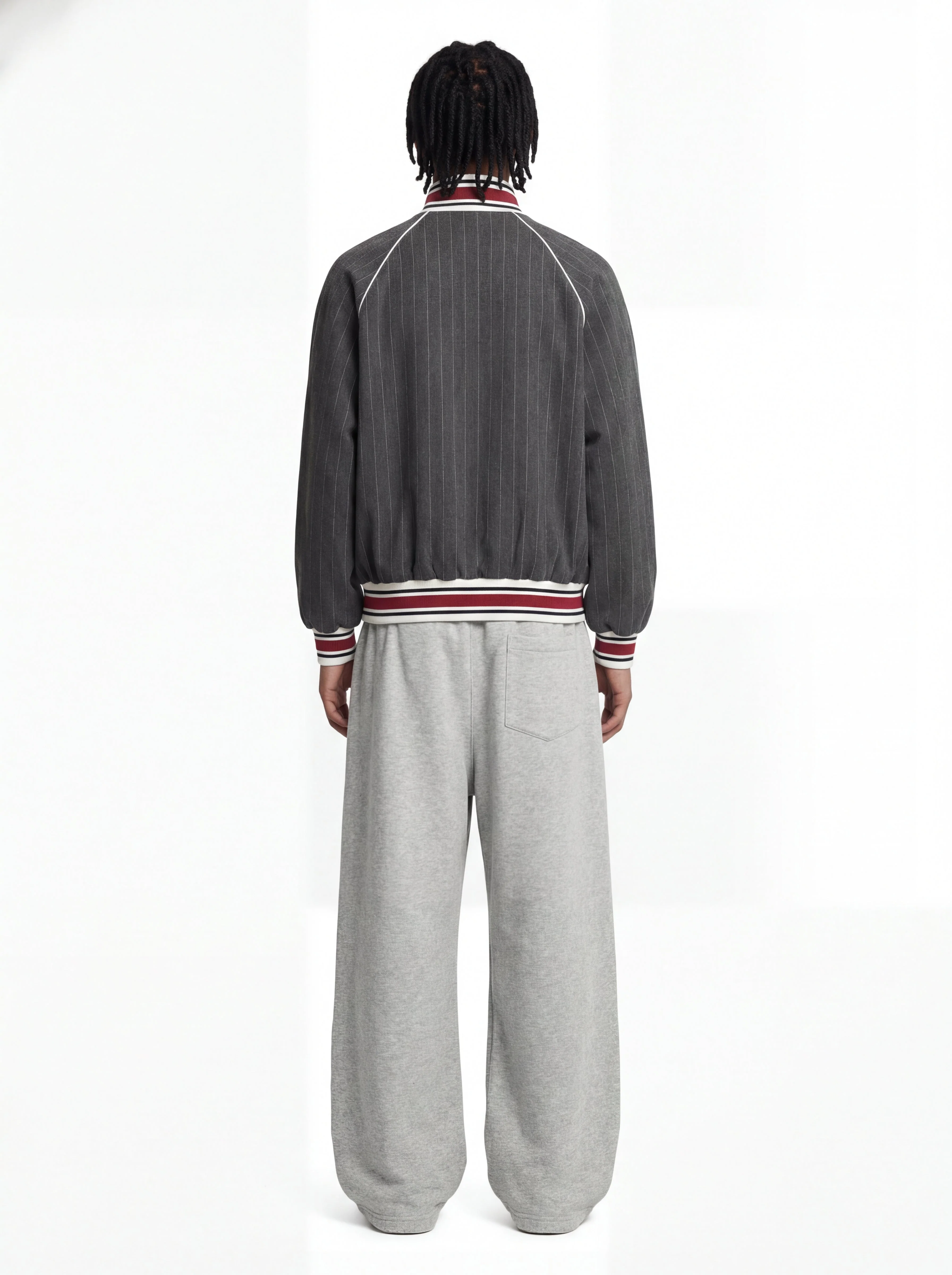 Retro Contrast Panel Drawstring Sweatpants - Image 5