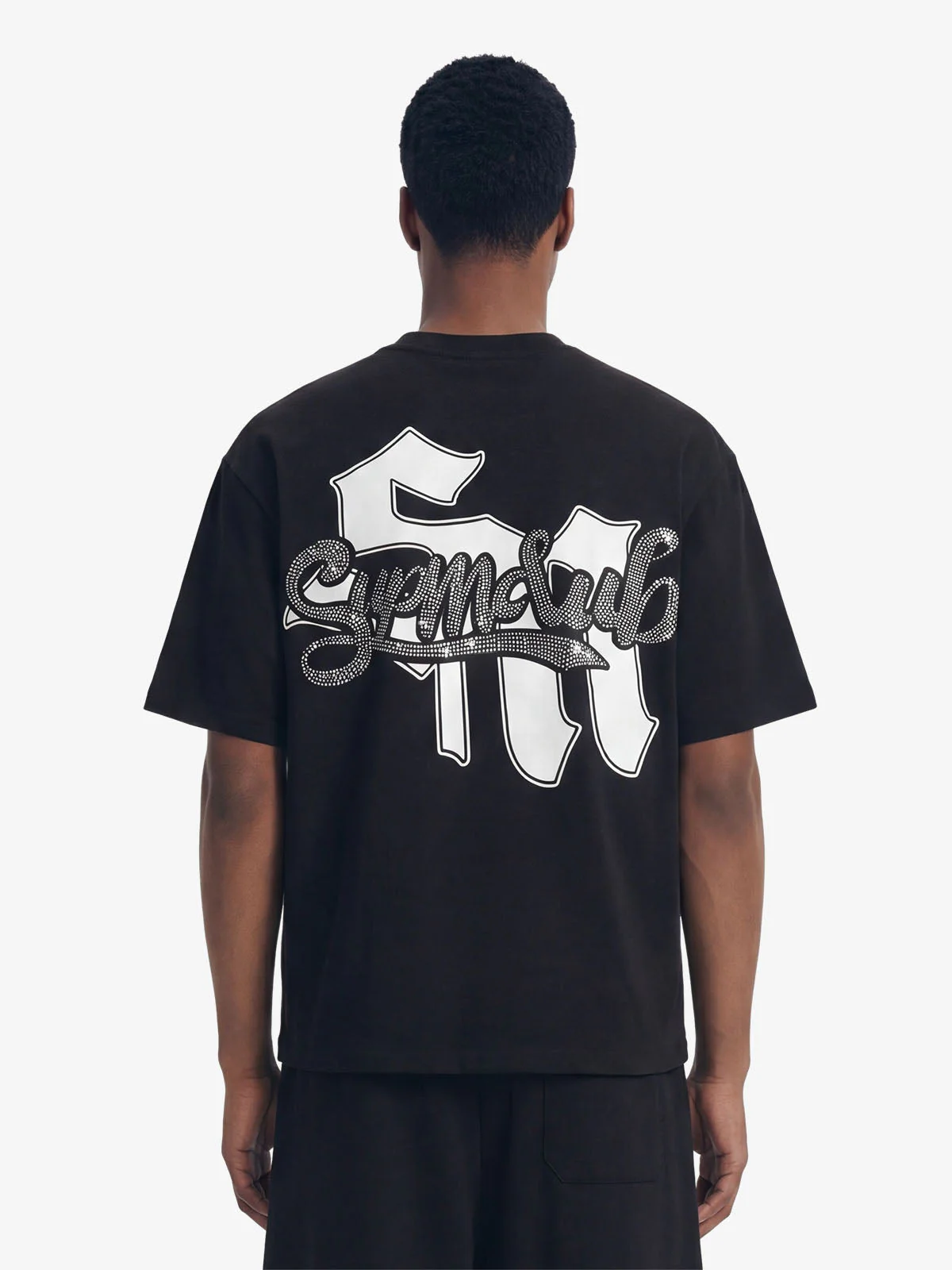 Retro Cupid Rhinestone Graphic T-Shirt - Image 3