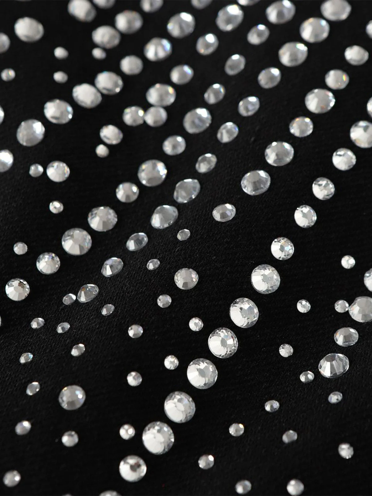 Retro Denim Full Rhinestone Design Baggy Jeans - 2545 - Image 10