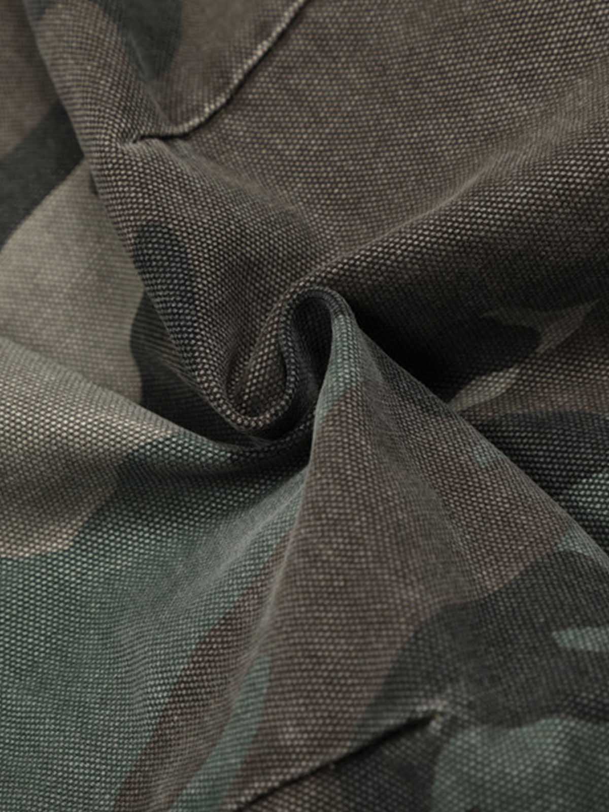Retro Double Waist Camouflage Barrel Pants - 2555 - Image 13