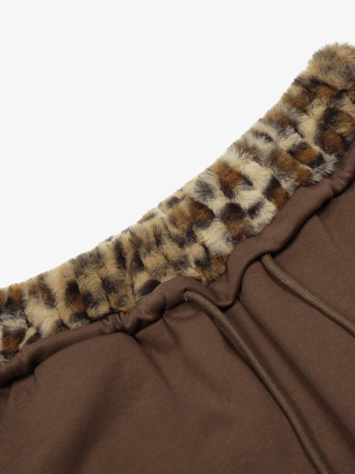 Retro Double-Waist Leopard Patch Barrel Pants - 2564 - Image 9