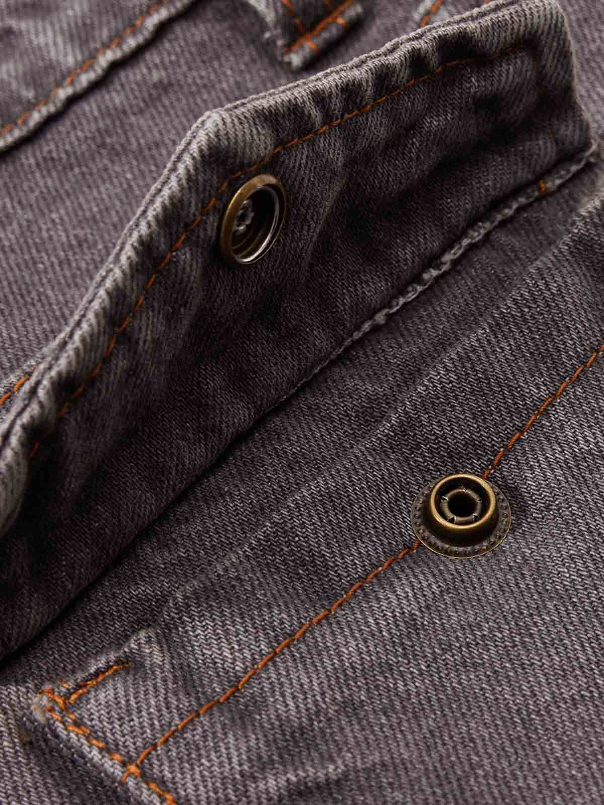 Retro Faded Multi-Pocket Flared Cargo Jeans - Image 6