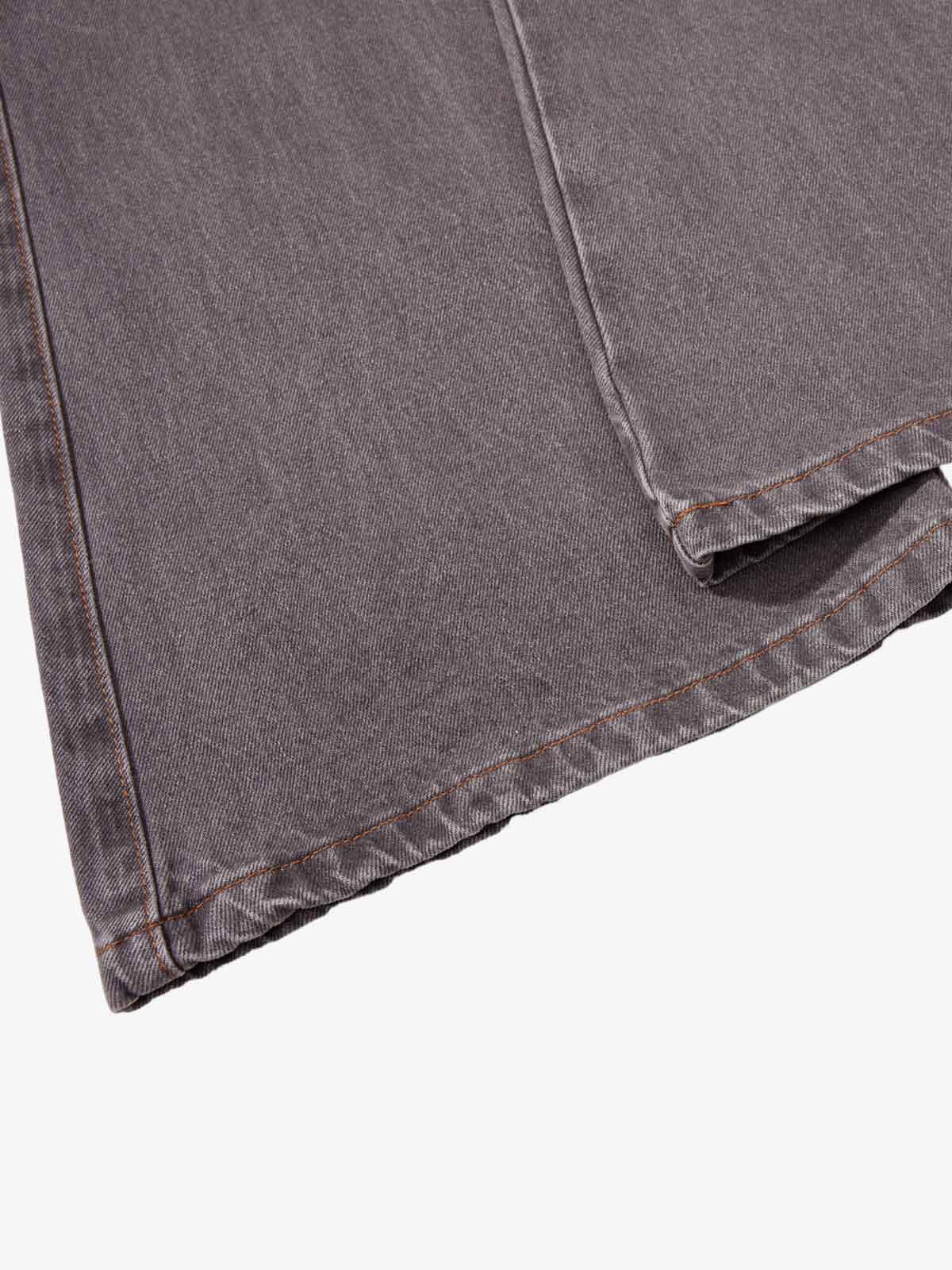 Retro Faded Multi-Pocket Flared Cargo Jeans - Image 8