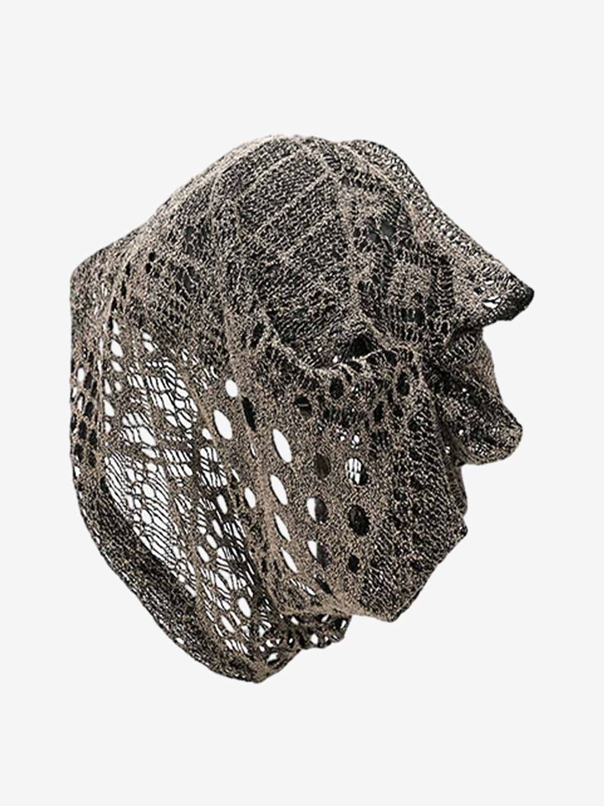 Retro Mesh Hollow Breathable Pile Hat - Image 4