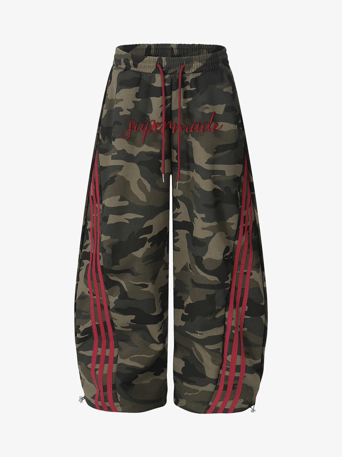 Retro Patchwork Embroidered Camouflage Barrel Pants - 2520 - Image 2