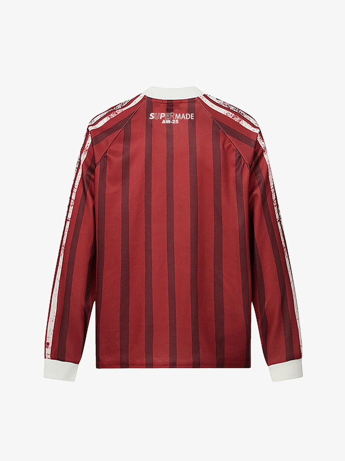 Retro Striped 88 Print Graphic Jersey Long-Sleeved T-Shirt - 2618 - Image 2